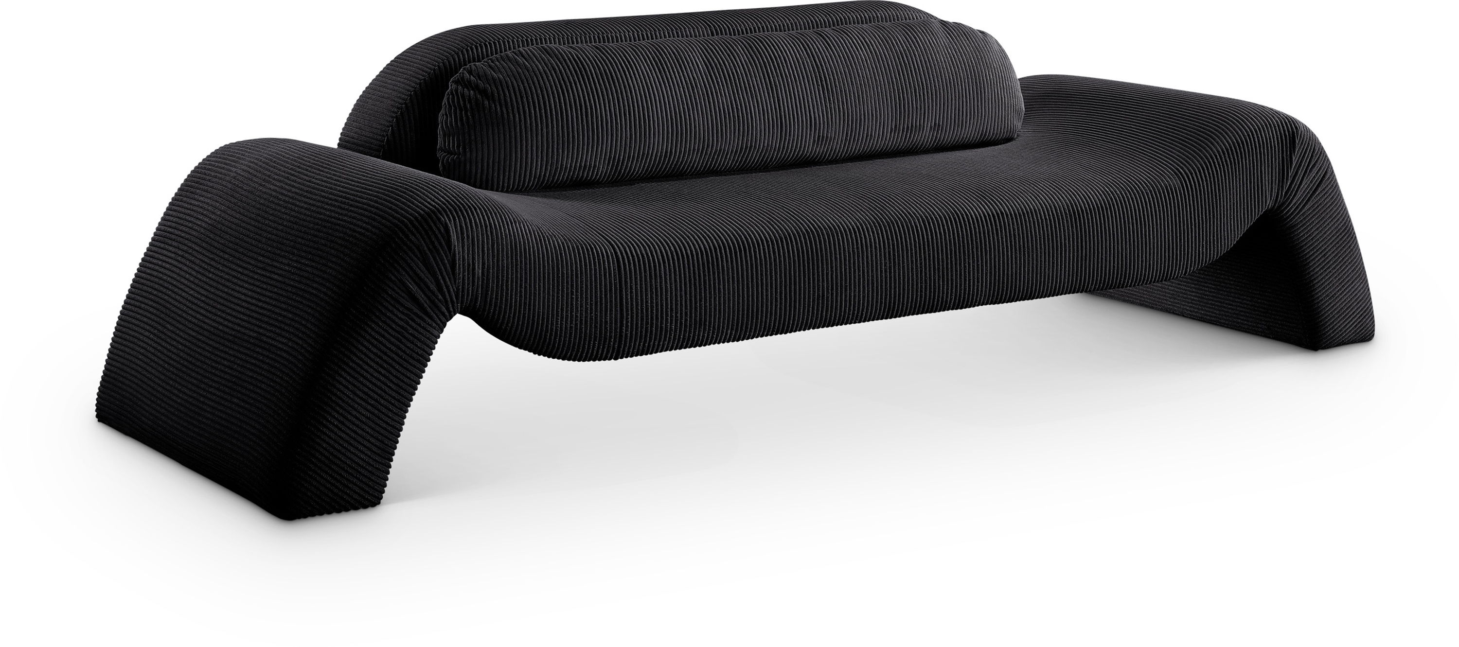 Austin - Corduroy Sofa - Black