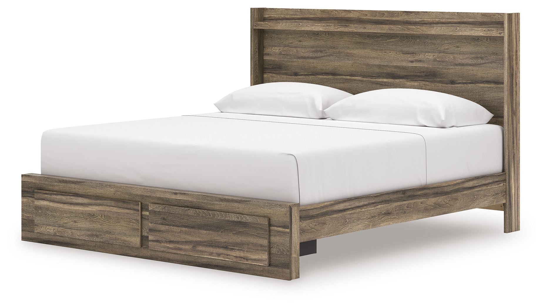 Elbrim - King Panel Storage Bed - Brown