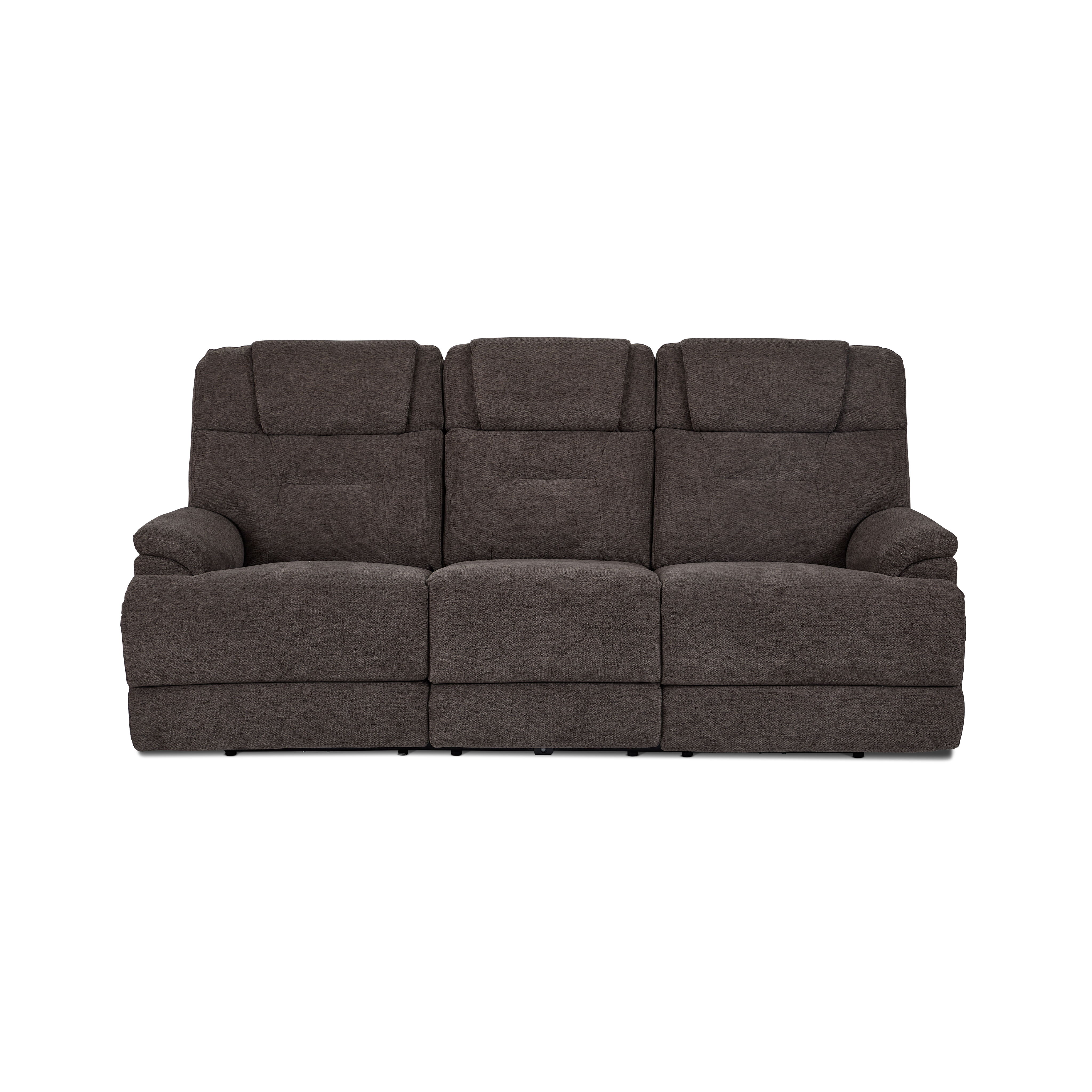 Zecliner Zofa - Power Sleep Sofa With Power Headrests & Lumbar - Umber, dark brown, view 4