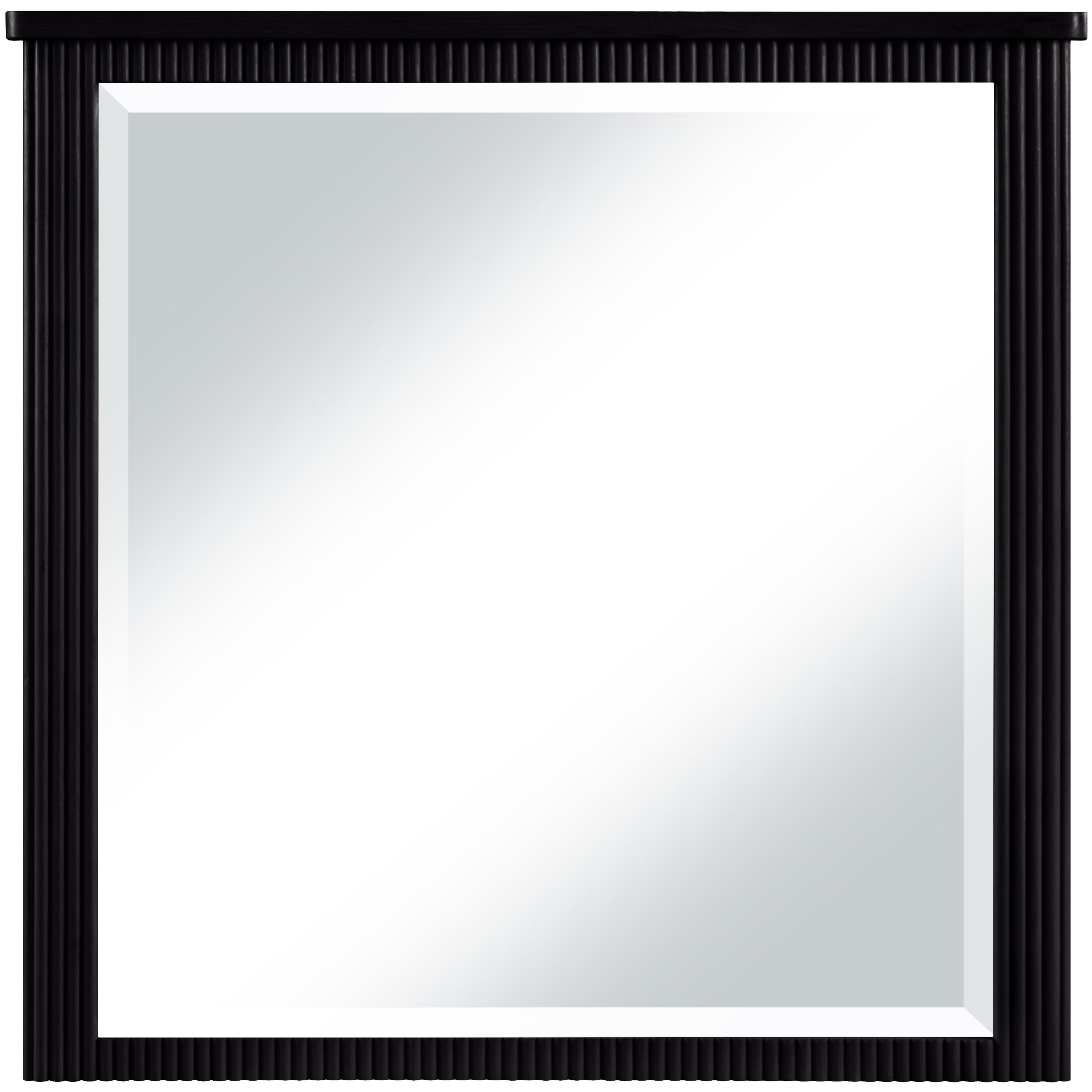 Astrid - Solid Wood And Oak Veneer Mirror - Black
