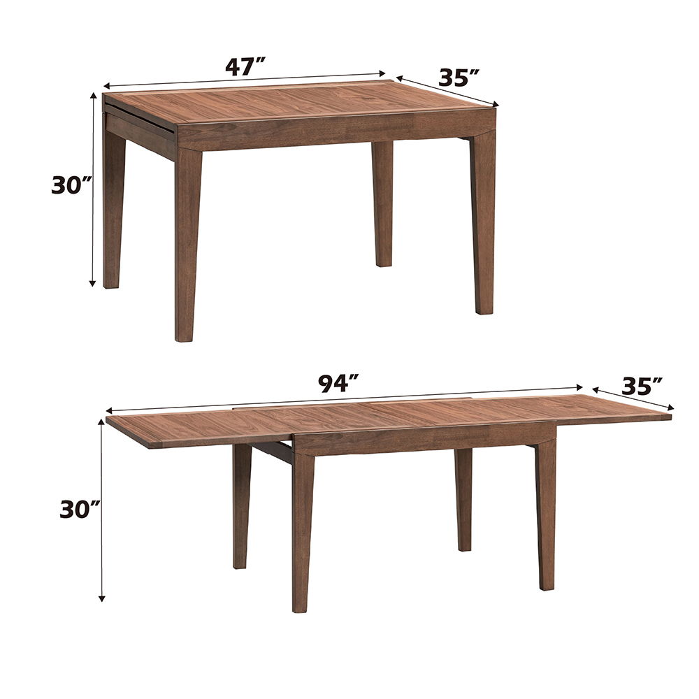 Mayah - Dining Table - Walnut, dark brown, view 8