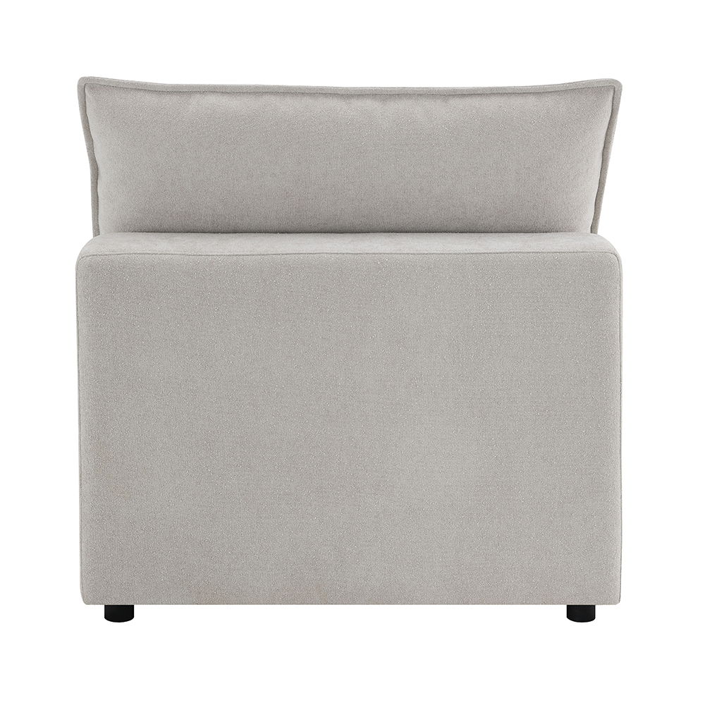 Marisa - Modular Armless Chair - Beige Boucle, beige, view 3