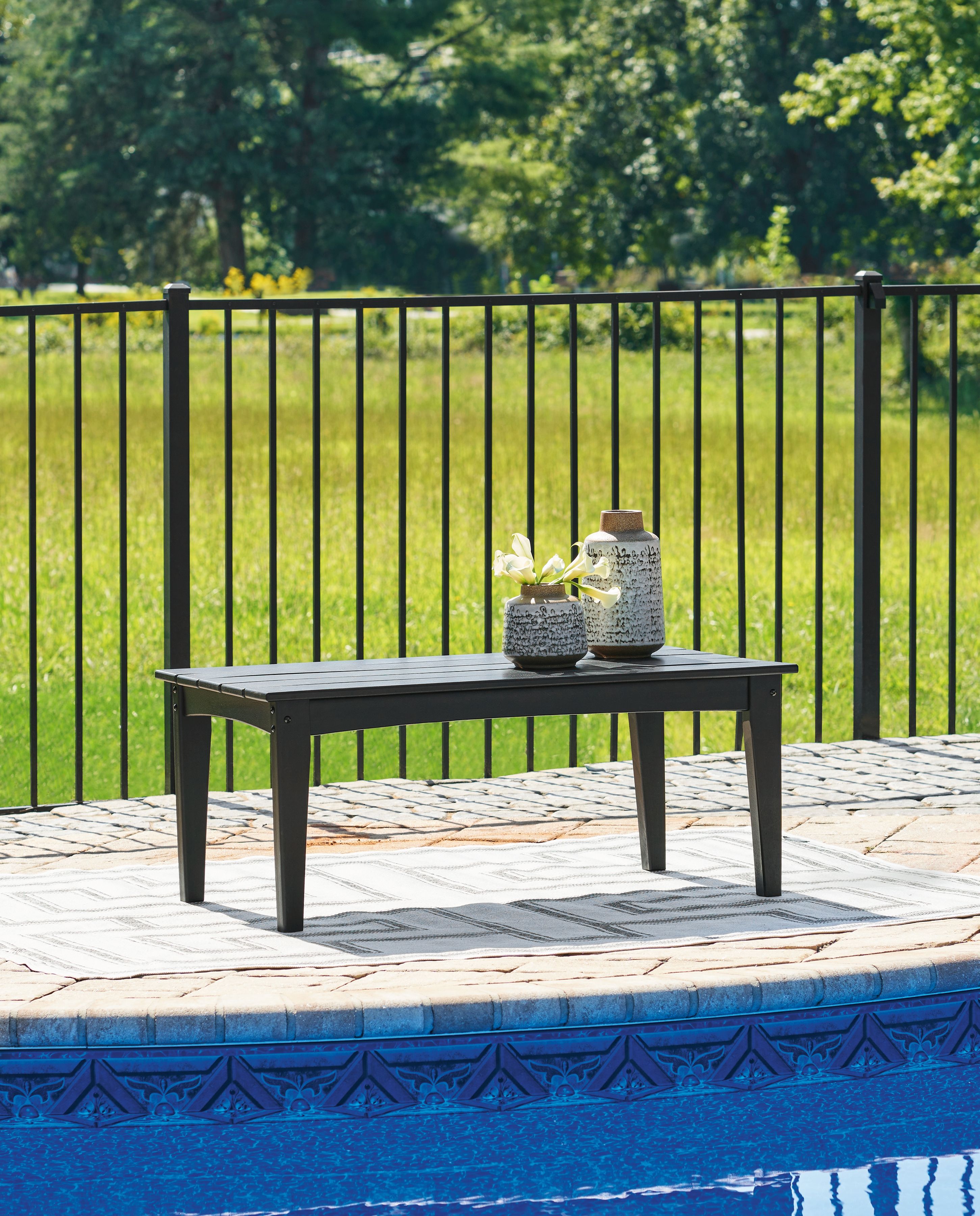Hyland Wave - Rectangular Cocktail Table - Black