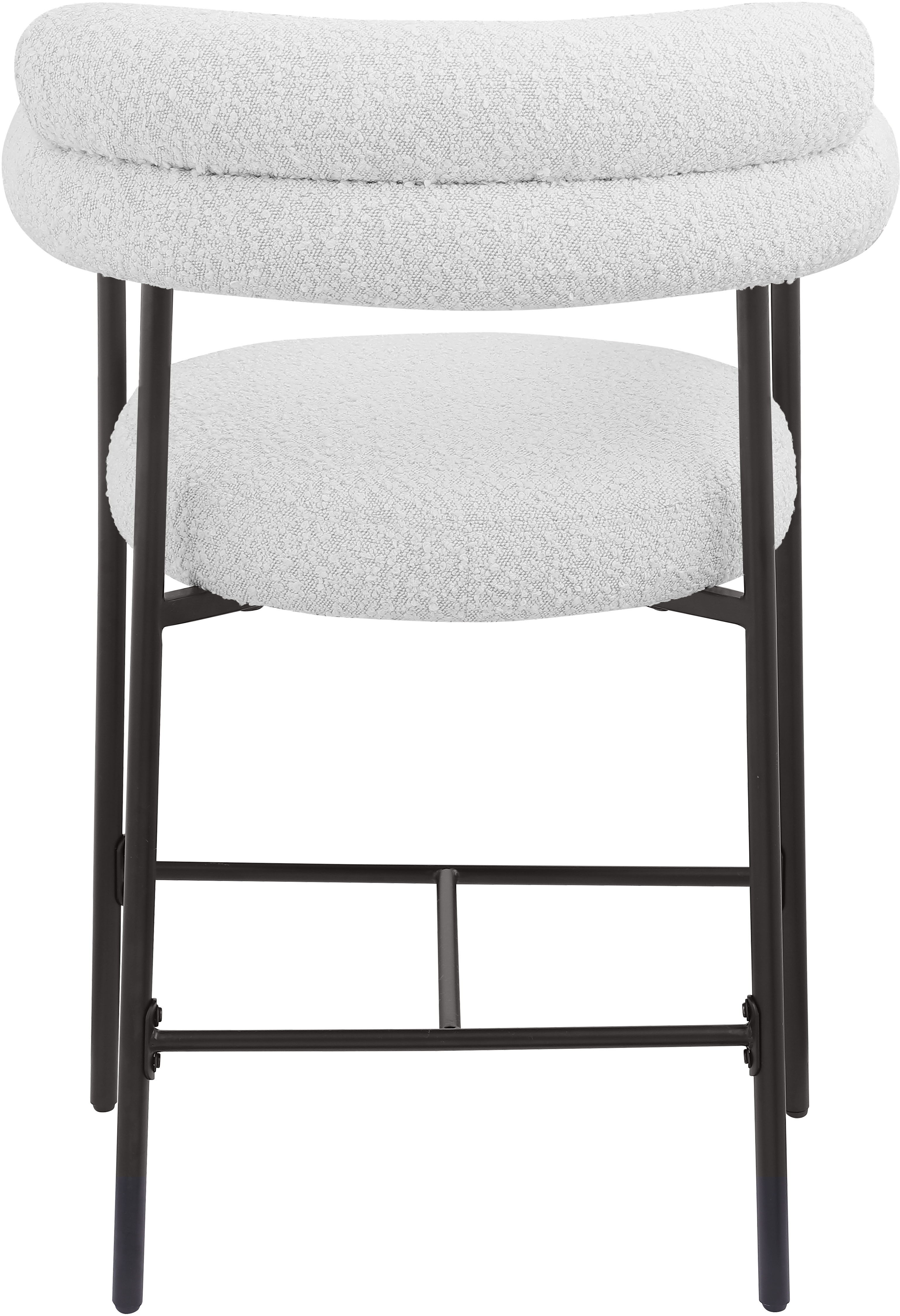 Blake - Counter Stool With Black Base (Set of 2) - Cream