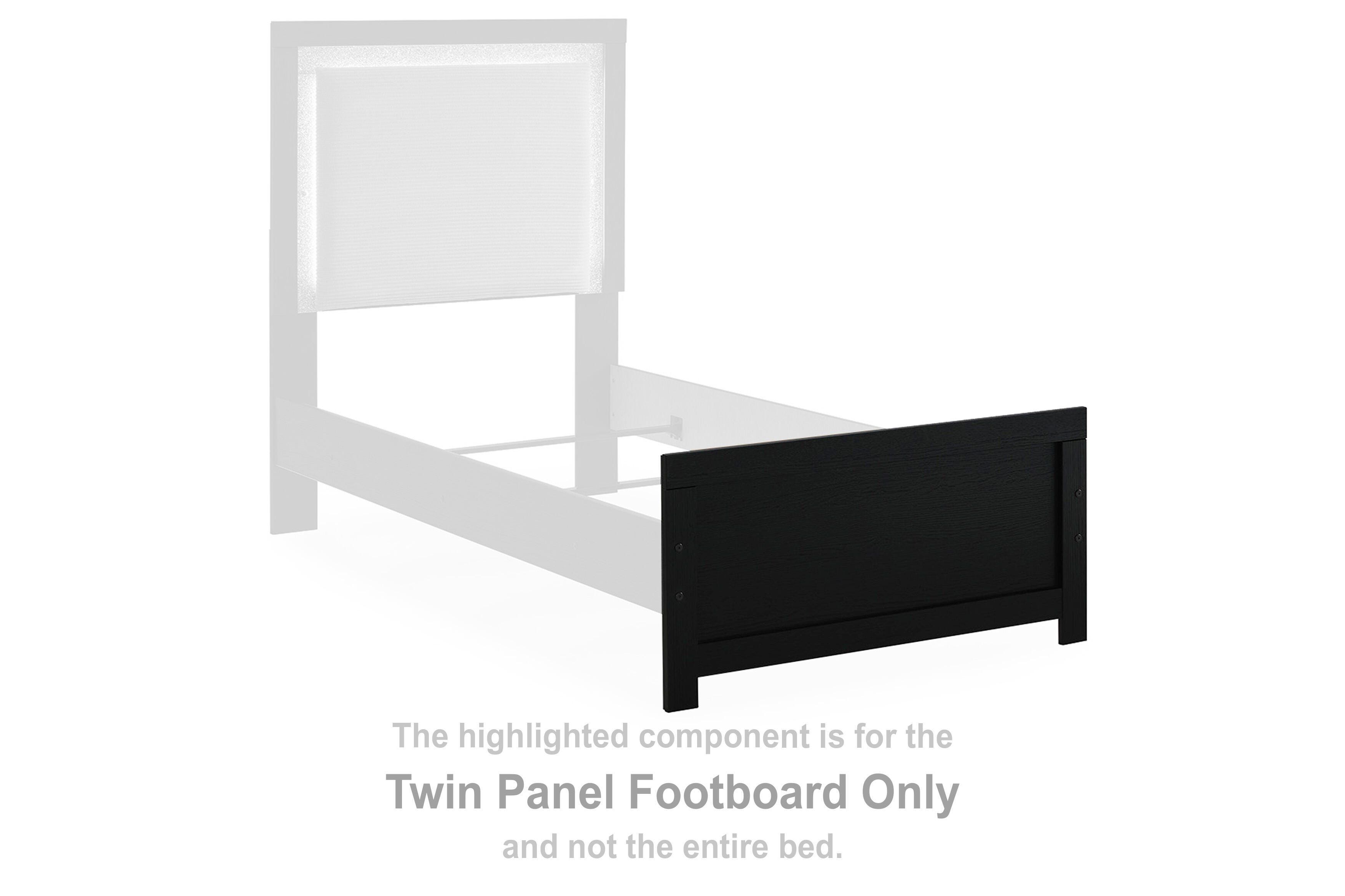 Maeling – Twin Panel Footboard – Black