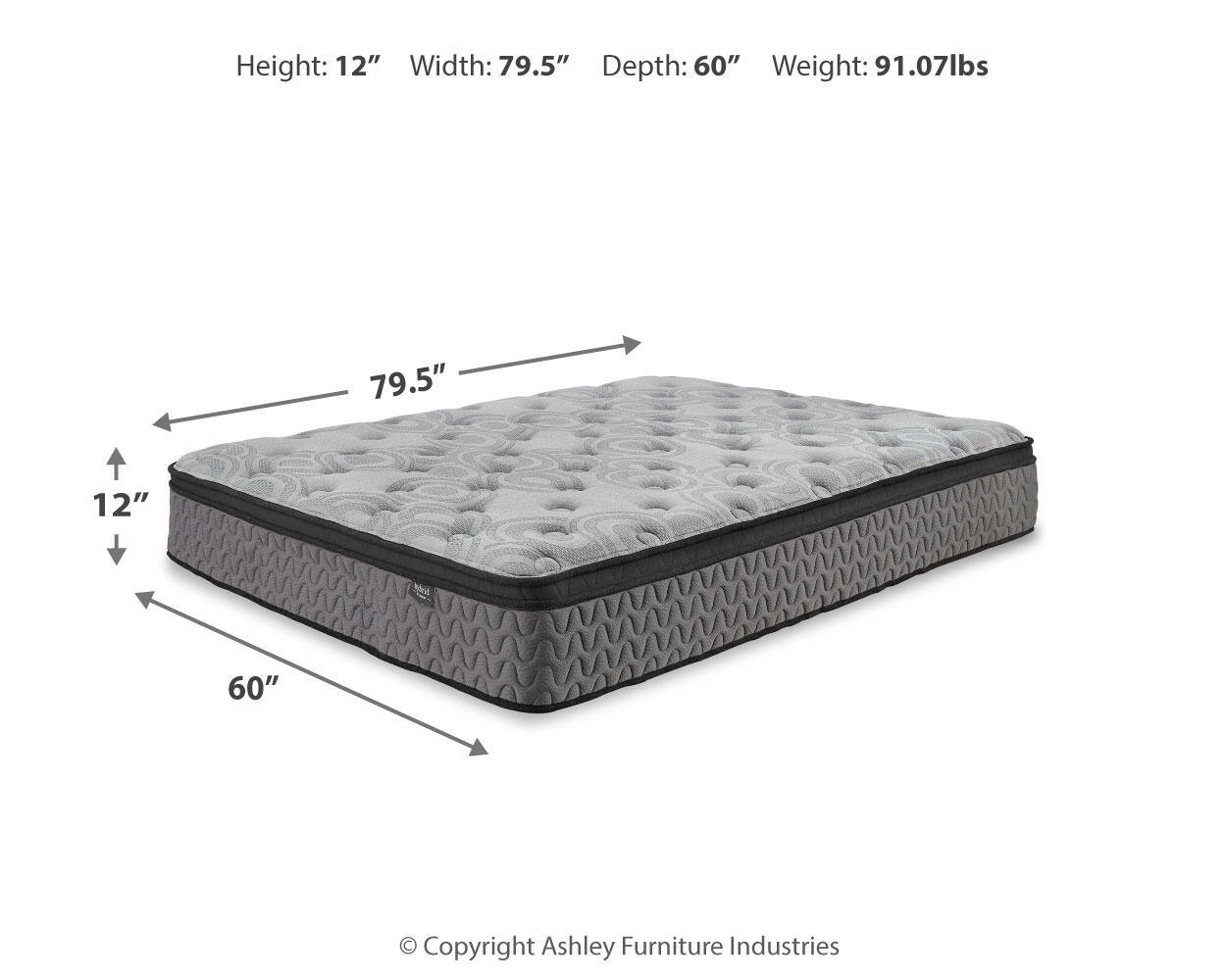Ashley Furniture Augusta2 - Queen Mattress - Gray - Image 8