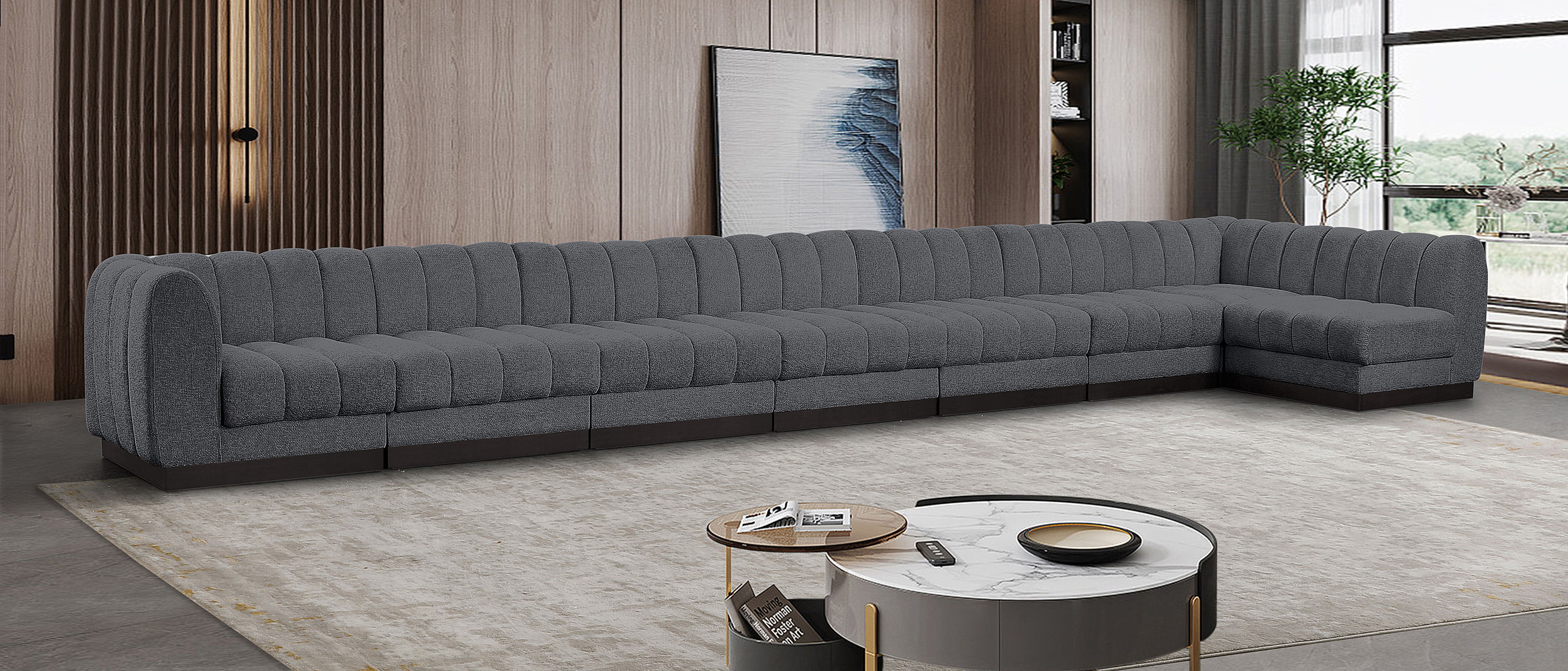 Quinn - 8 Piece Modular Sectional - Gray