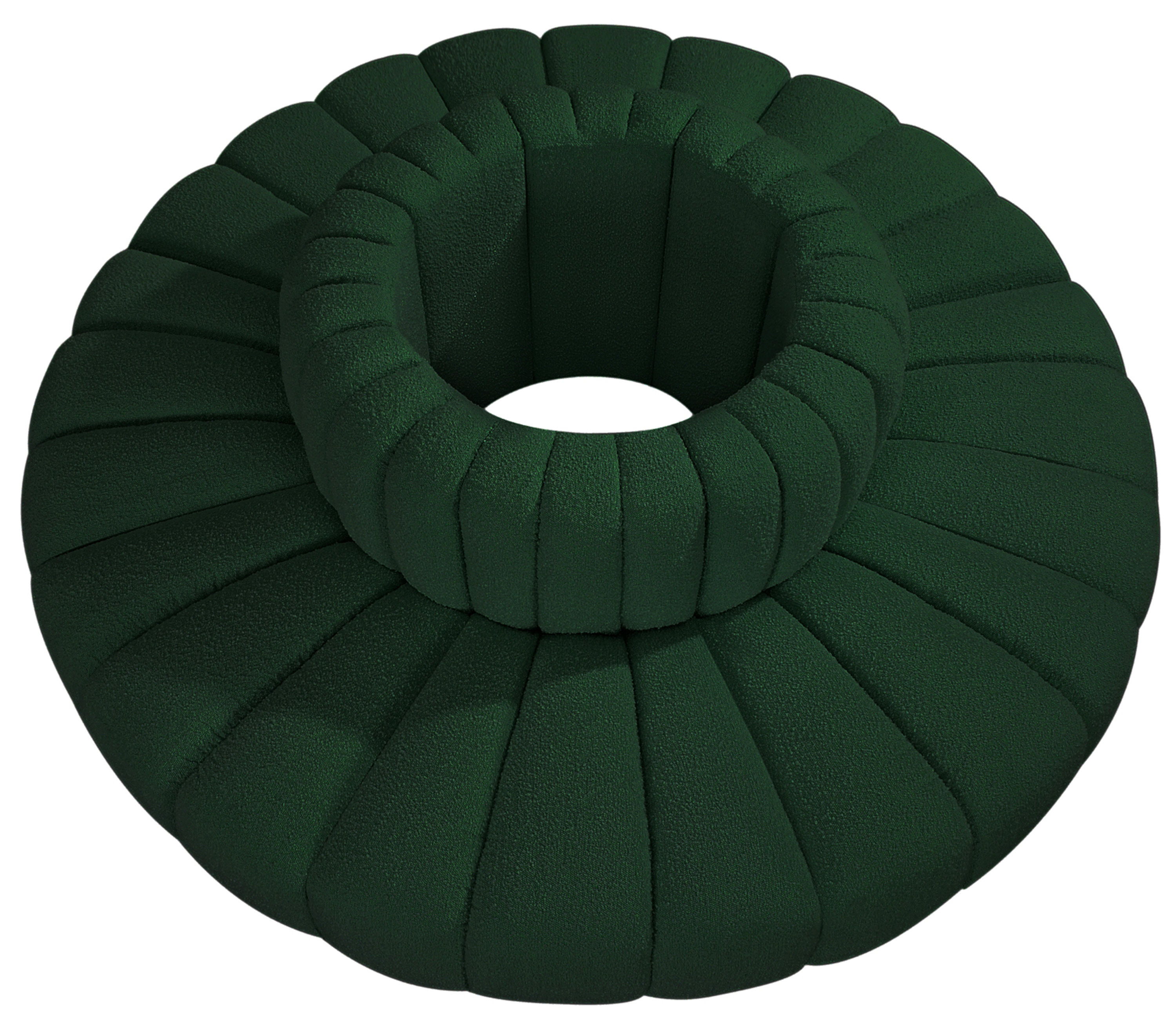 Arc - Boucle Fabric 8 Piece Round Modular Sofa - Green
