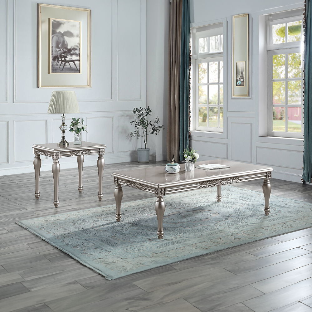 Pelumi - End Table - Platinum, silver, view 2