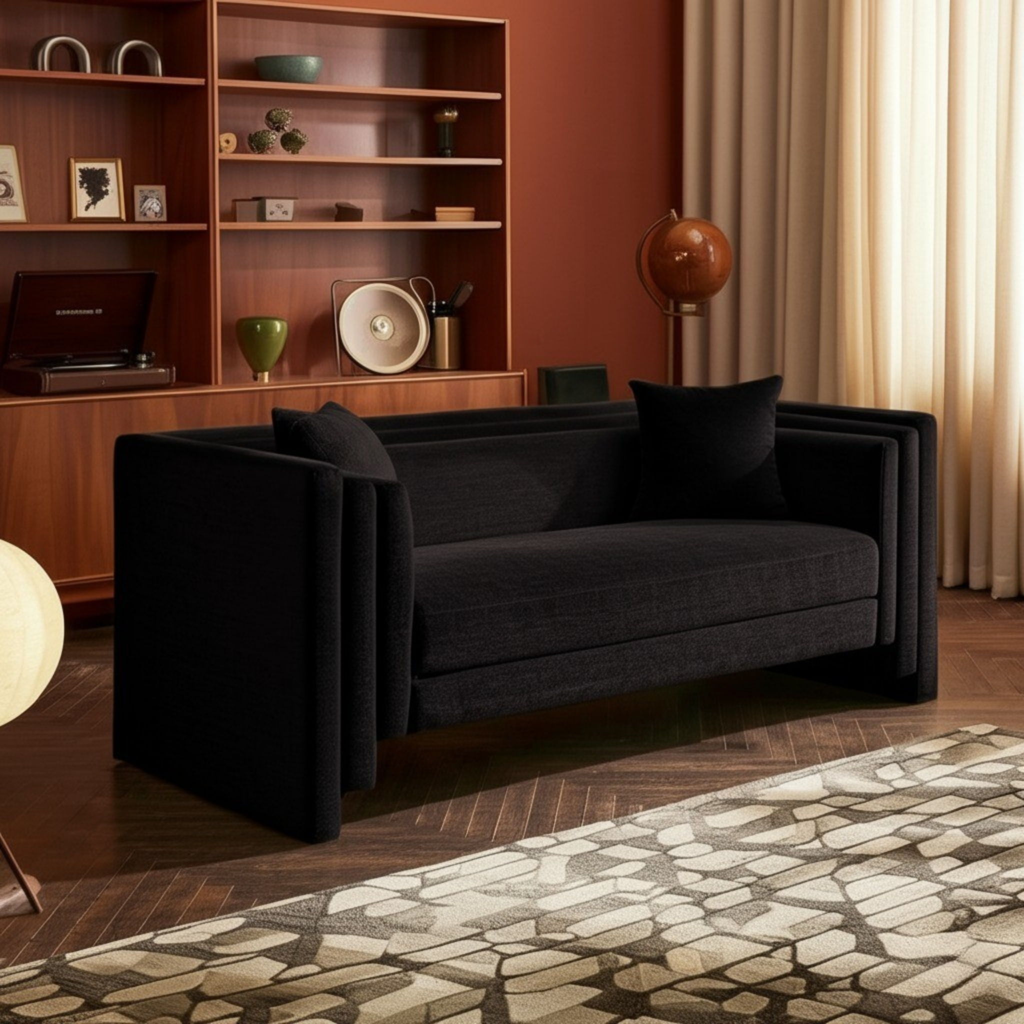 Everett - Loveseat - Black