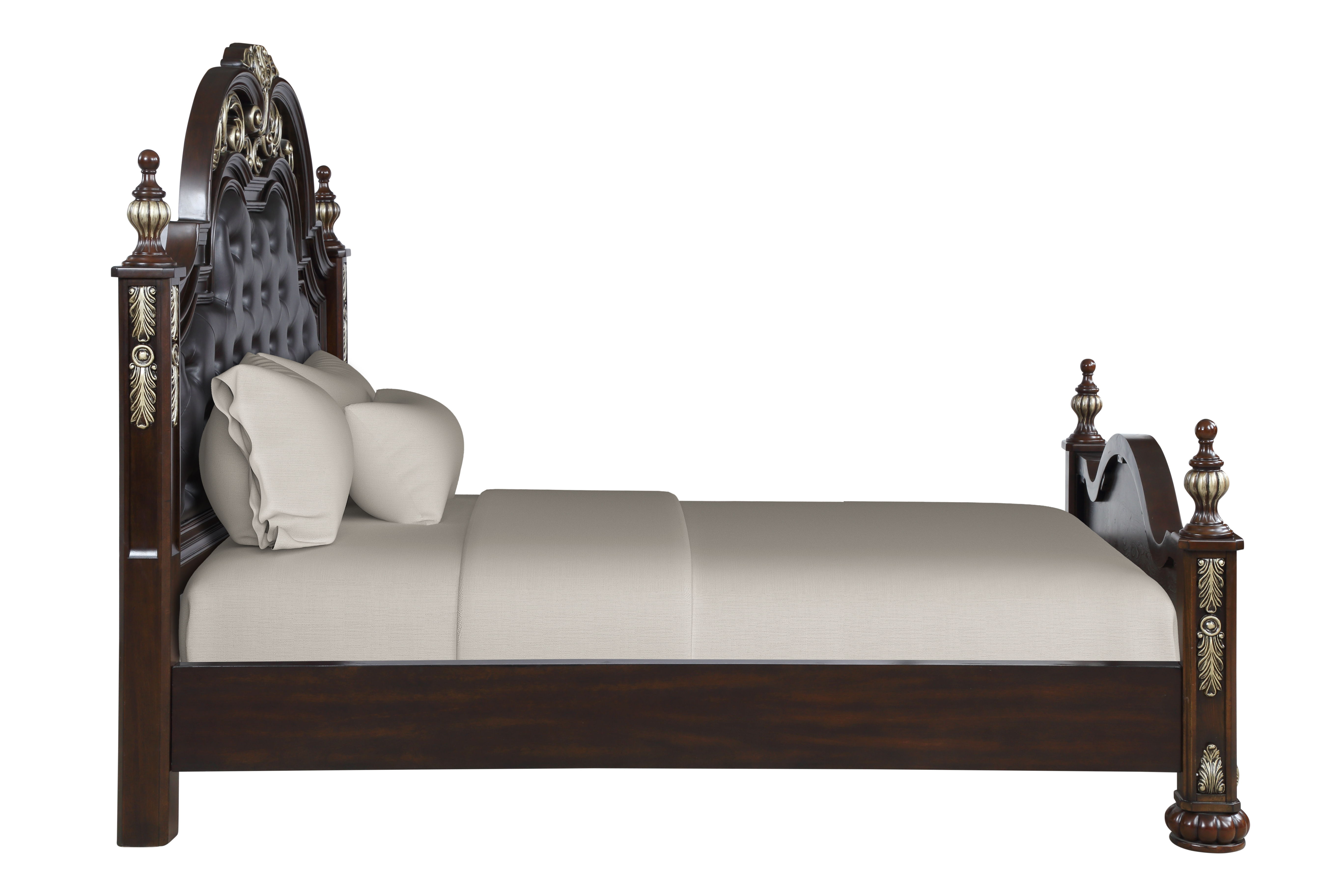 Maximus - 5/0 Queen Bed - Dark Brown