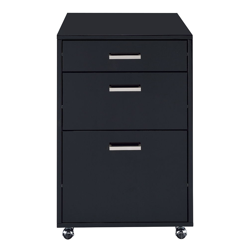 Coleen - Cabinet - Black High Gloss & Chrome, black, view 6
