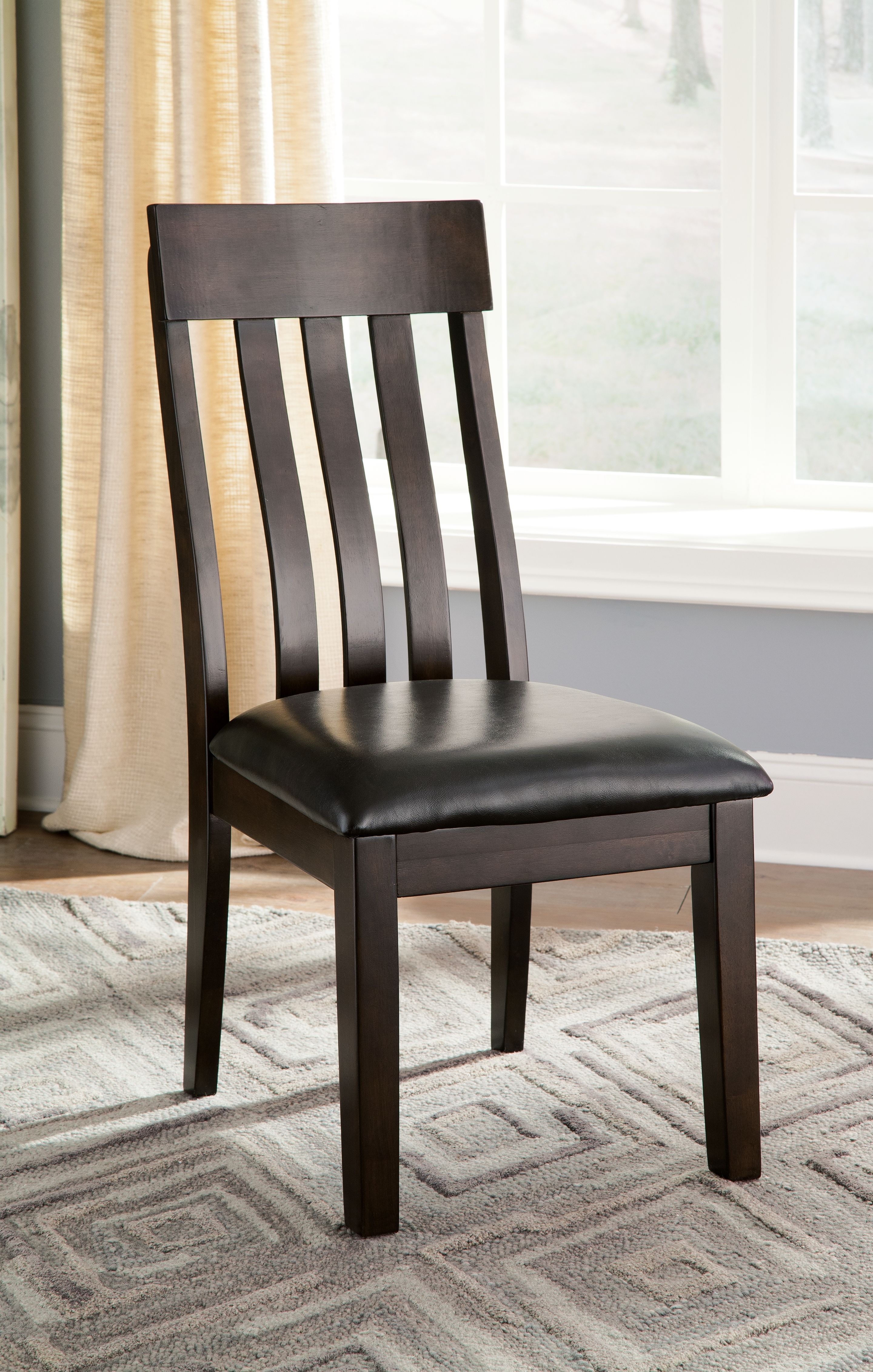 Ashley Furniture Haddigan - Dining UPH Side Chair (Set of 2) - Dark Brown - Image 2
