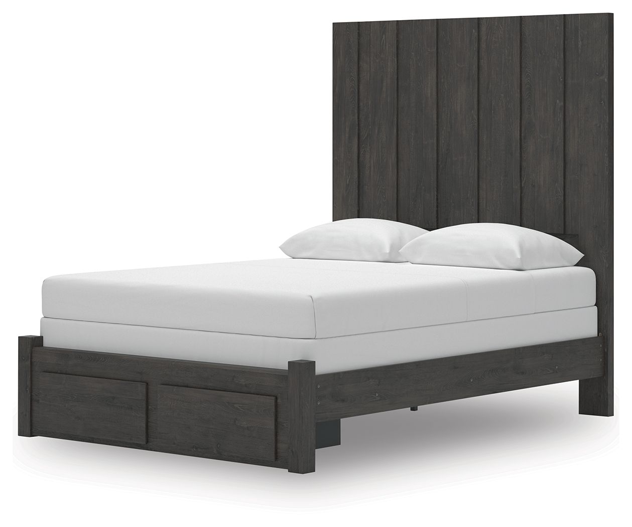 Fraluna - Queen Panel Storage Bed - Charcoal