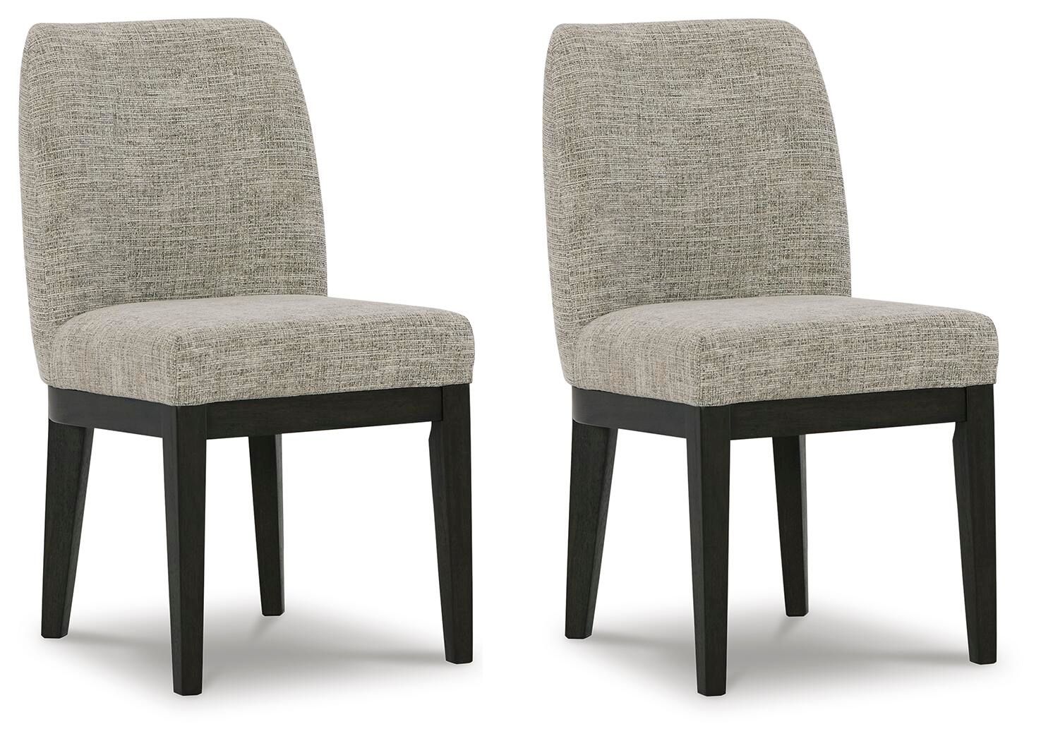 Burkhaus – Dining UPH Side Chair (Set of 2) – Beige / Dark Brown