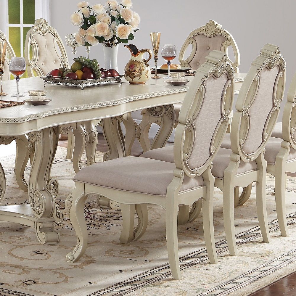 Ragenardus - Side Chair (Set of 2) - Fabric & Antique White, white, view 6