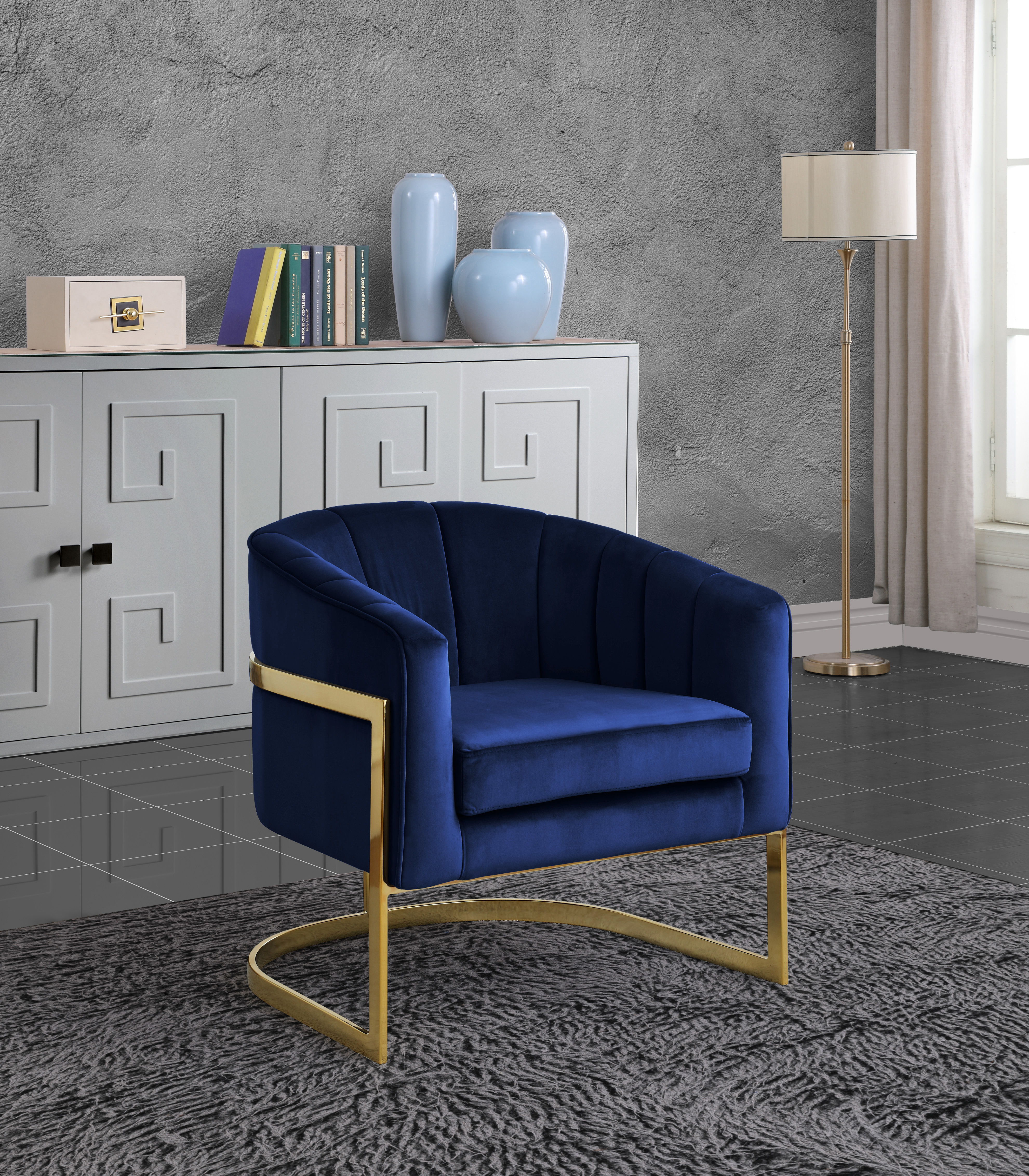 Carter - Accent Chair - Navy