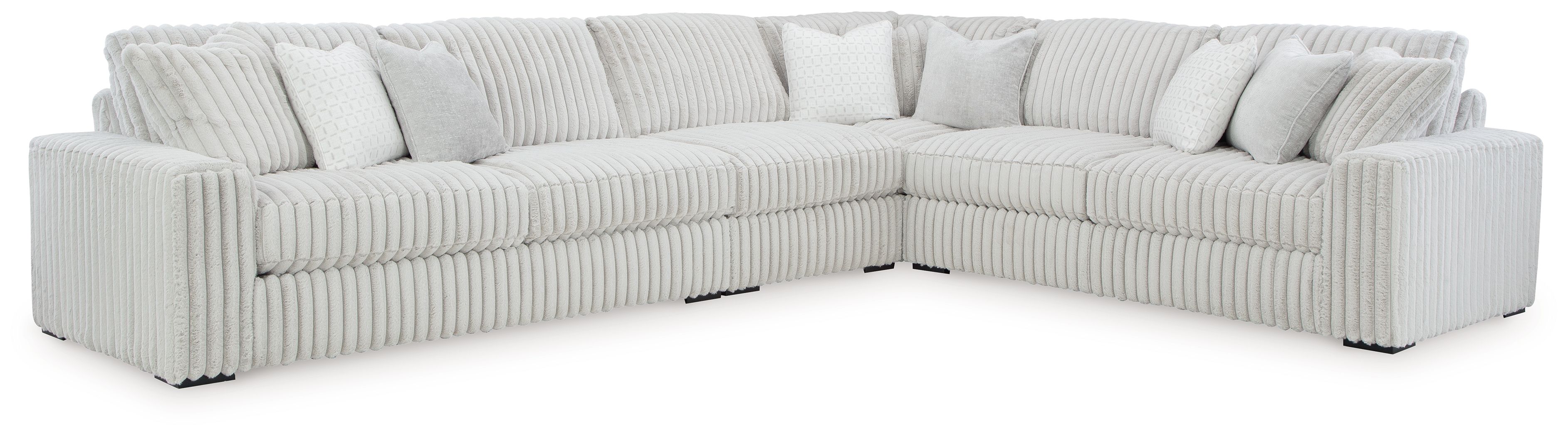 Ashley Furniture Stupendous - 5 Pc. - 4-Piece Sectional, Oversized Chaise - Alloy - Image 3