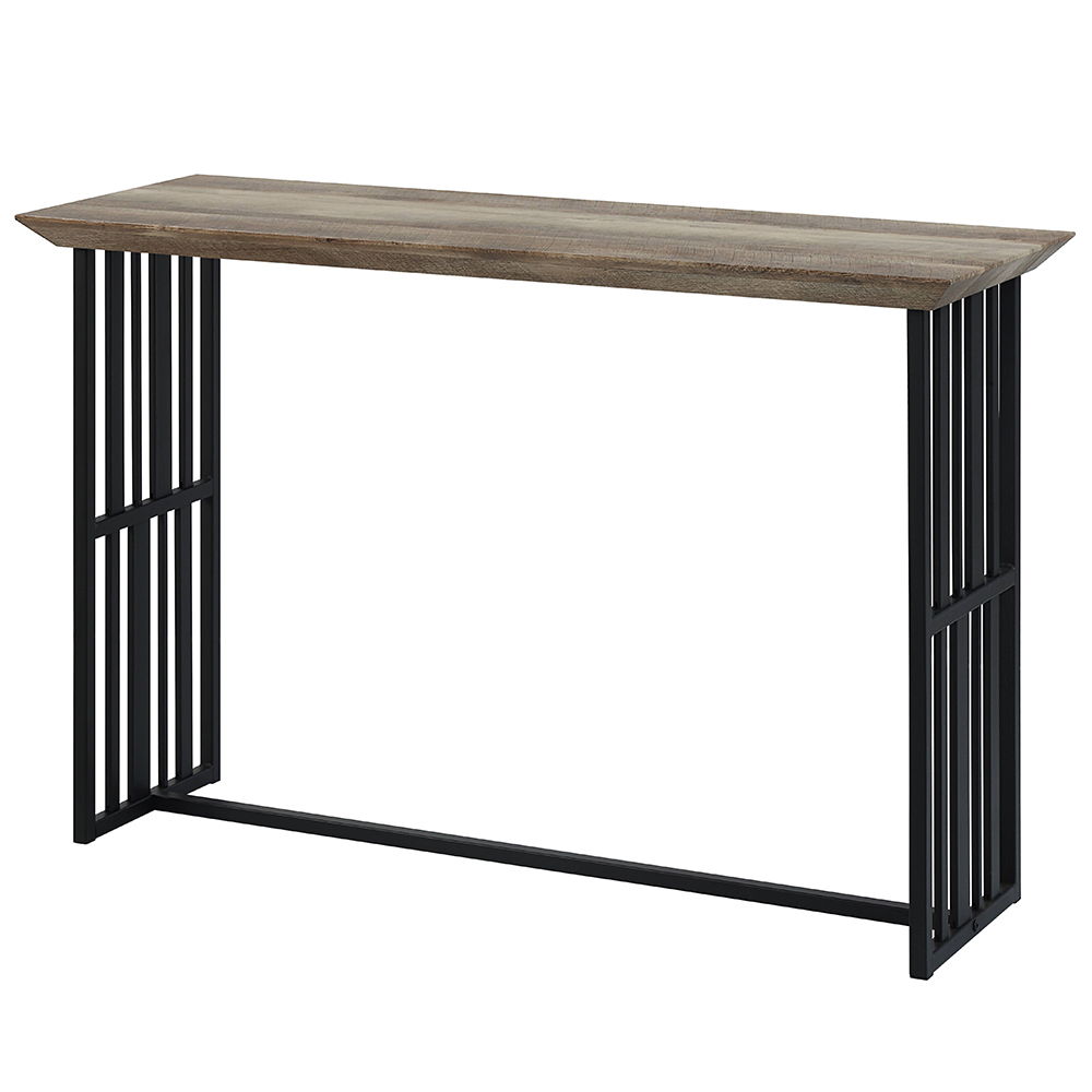 Zudora - Sofa Table - Antique Oak & Black, black