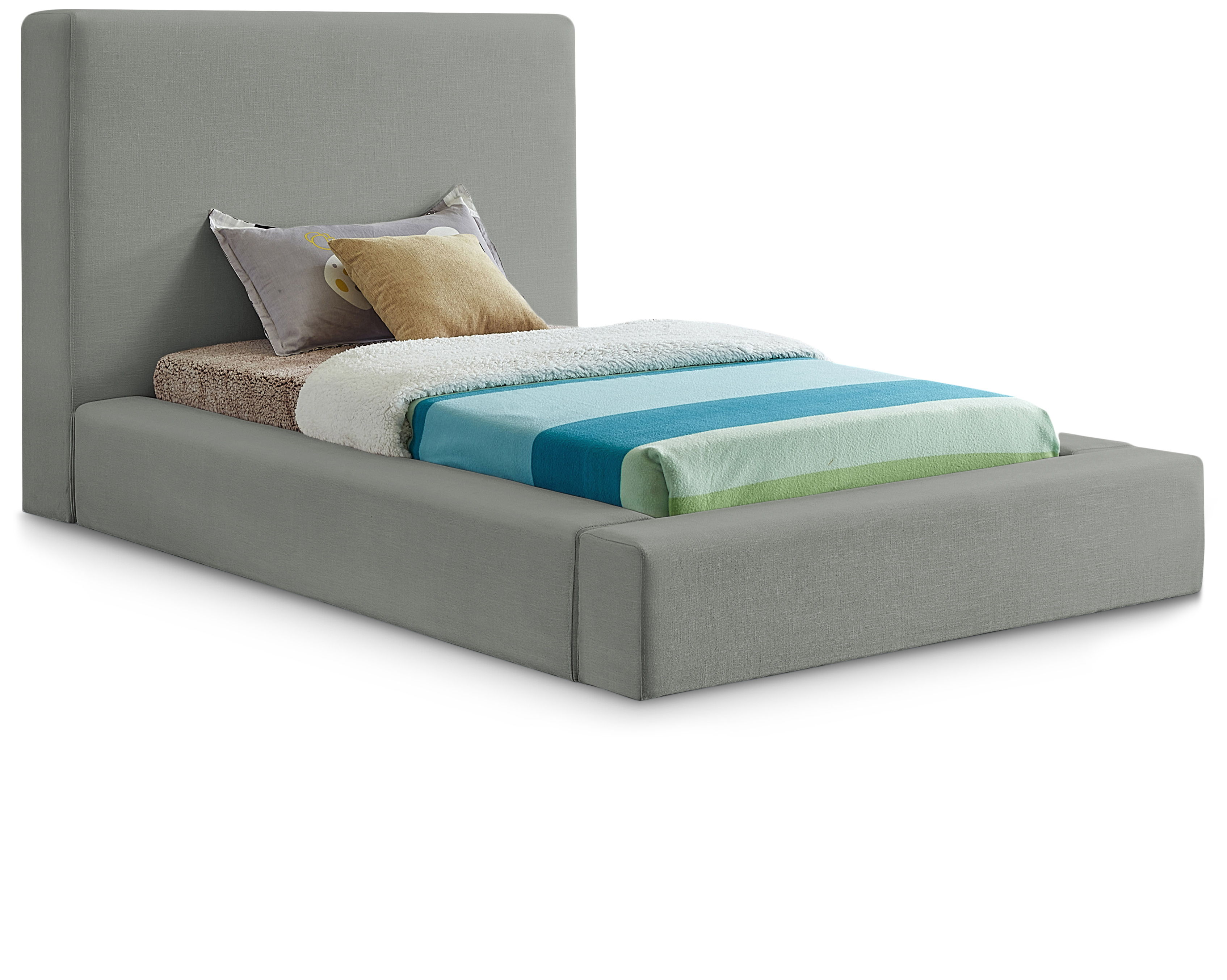 Devin - Twin Bed - Gray