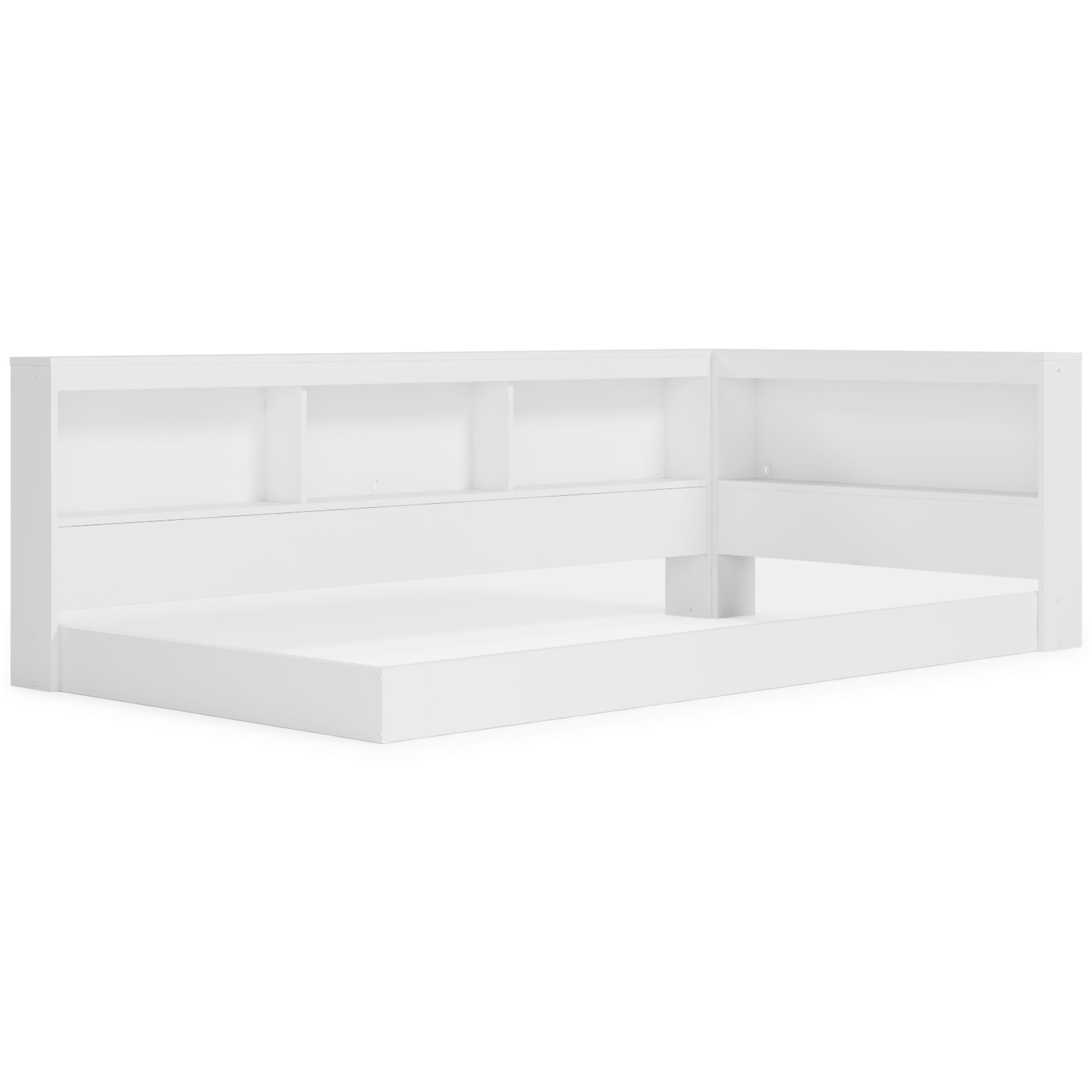 Piperton - Twin Bookcase Storage Bed - White