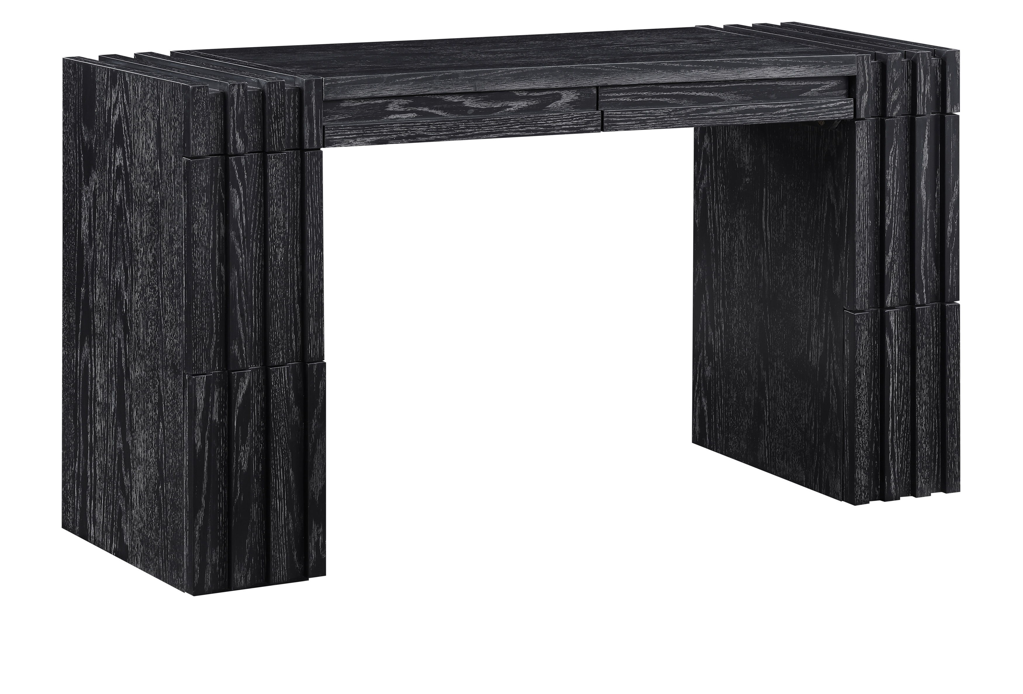 Stanton - Oak Veneer And Solid Wood Console Table - Black
