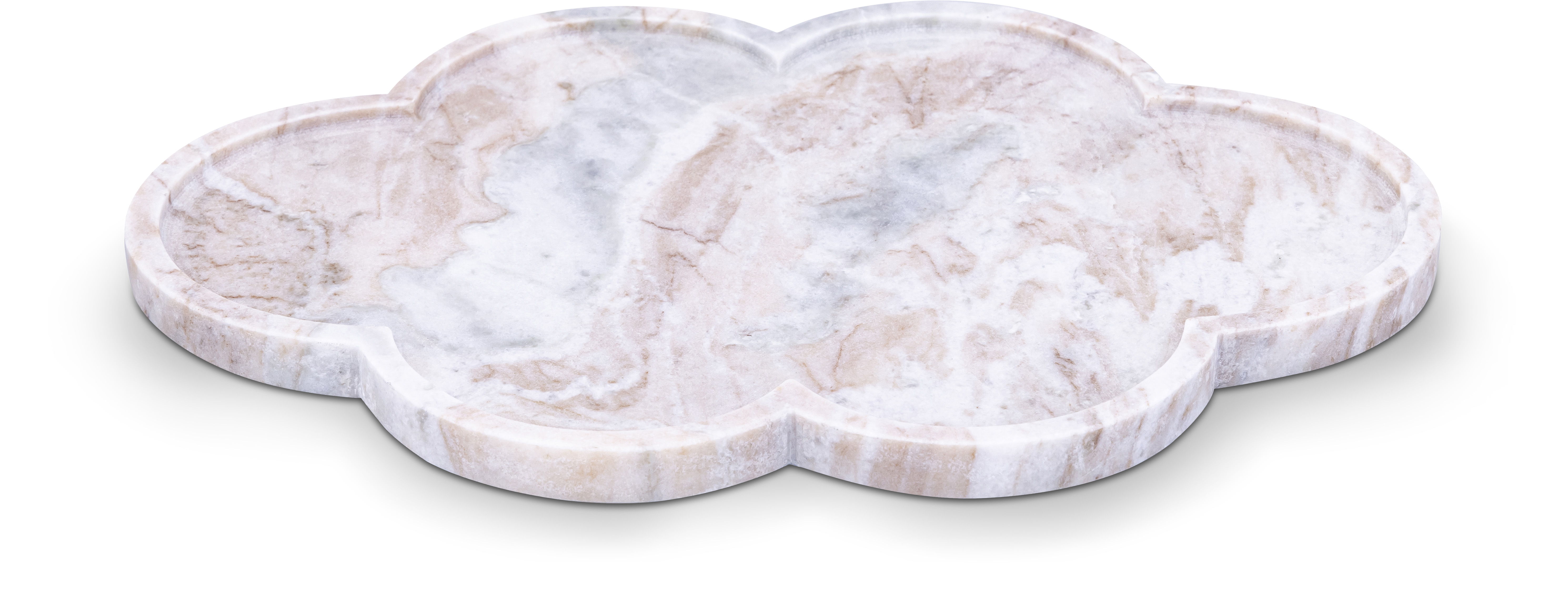 Rimini - Marble Clover Shaped Tray - Brown