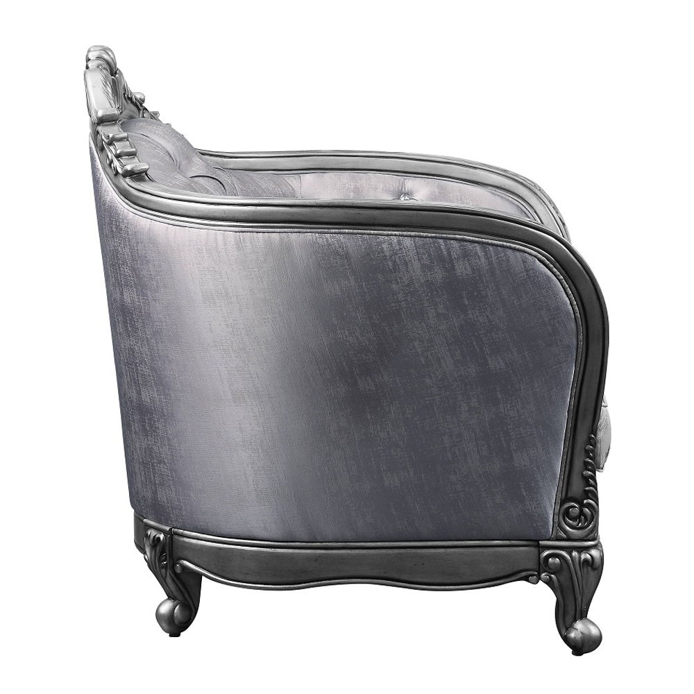 Ariadne - Chair With Pillow - Fabric & Platinum, silver, view 3