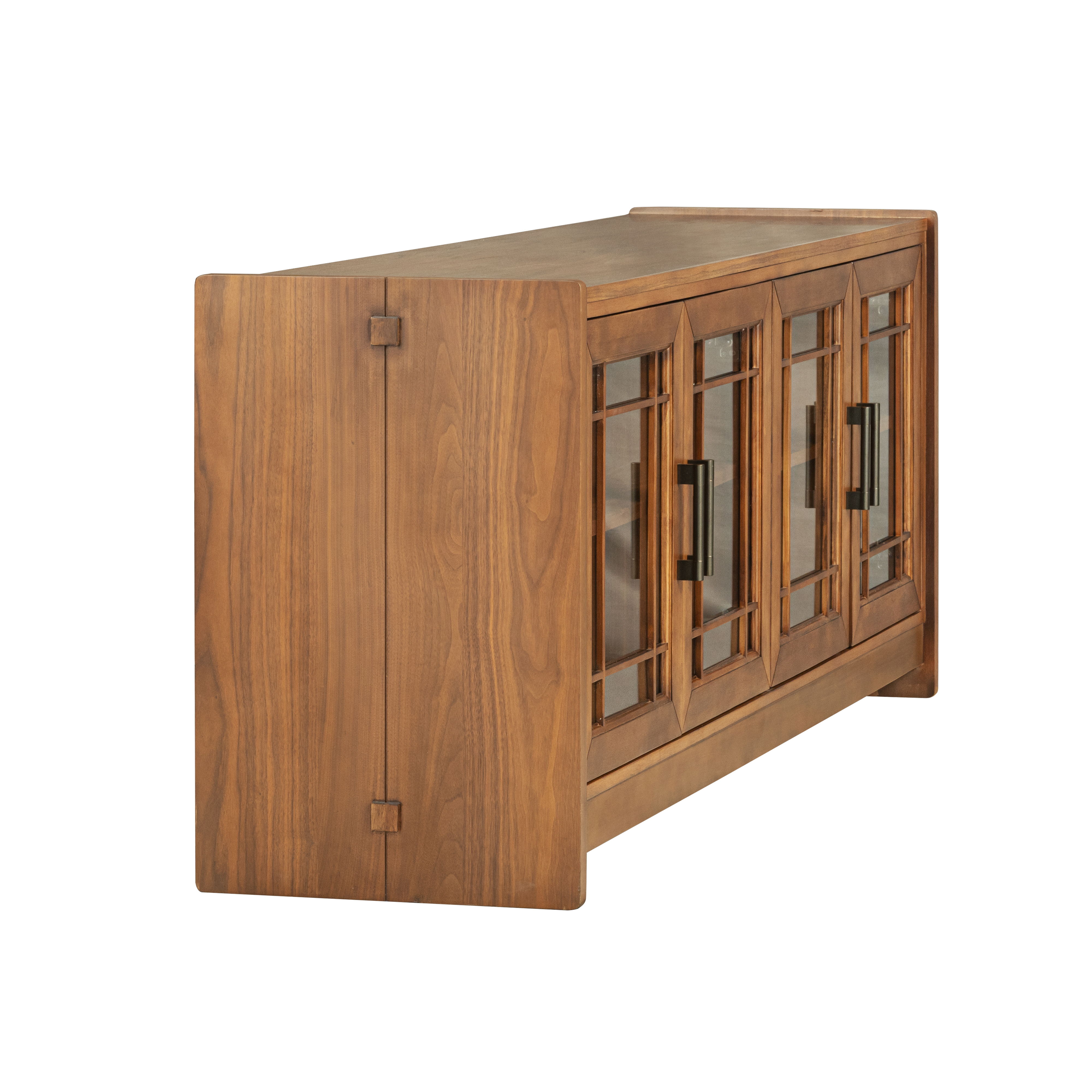 Lincoln - Entertainment Base - Warm Walnut, light brown, view 3
