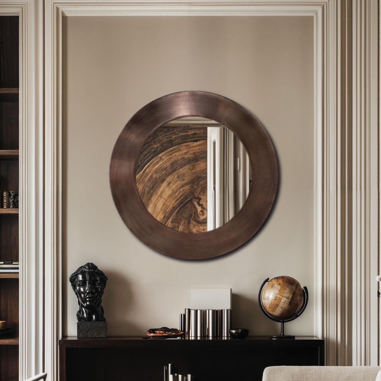 Sphere - 30" Mirror - Brown