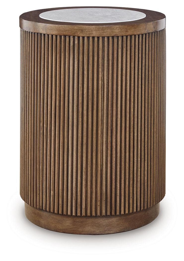 Hadonna - Round End Table - Brown