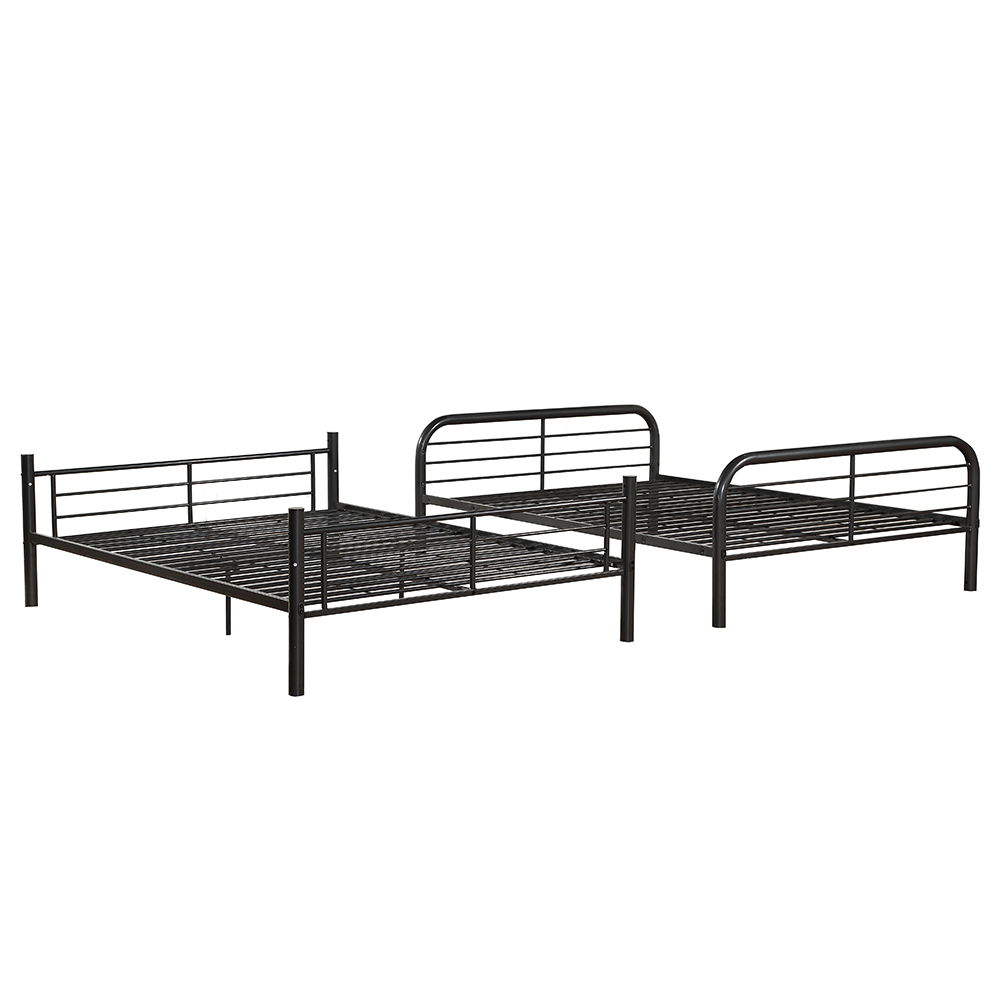 Bristol - Full Over Full Bunk Bed - Gunmetal, dark gray, view 4