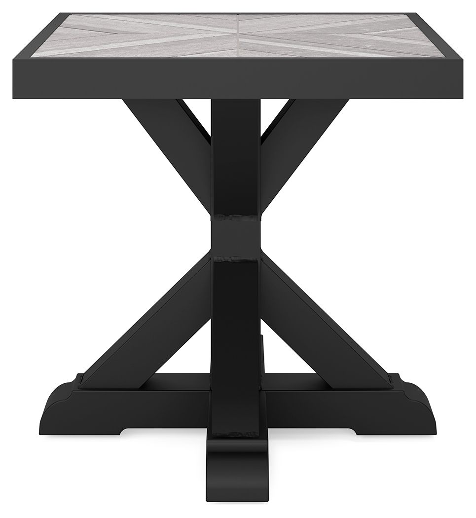 Ashley Furniture Beachcroft - Square End Table - Black / Light Gray - Image 5