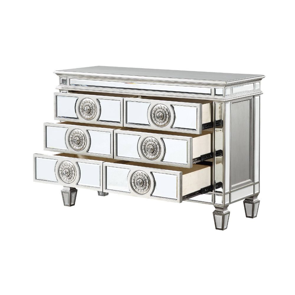 Varian - 34" Server - Mirrored & Antique Platinum, silver, view 8