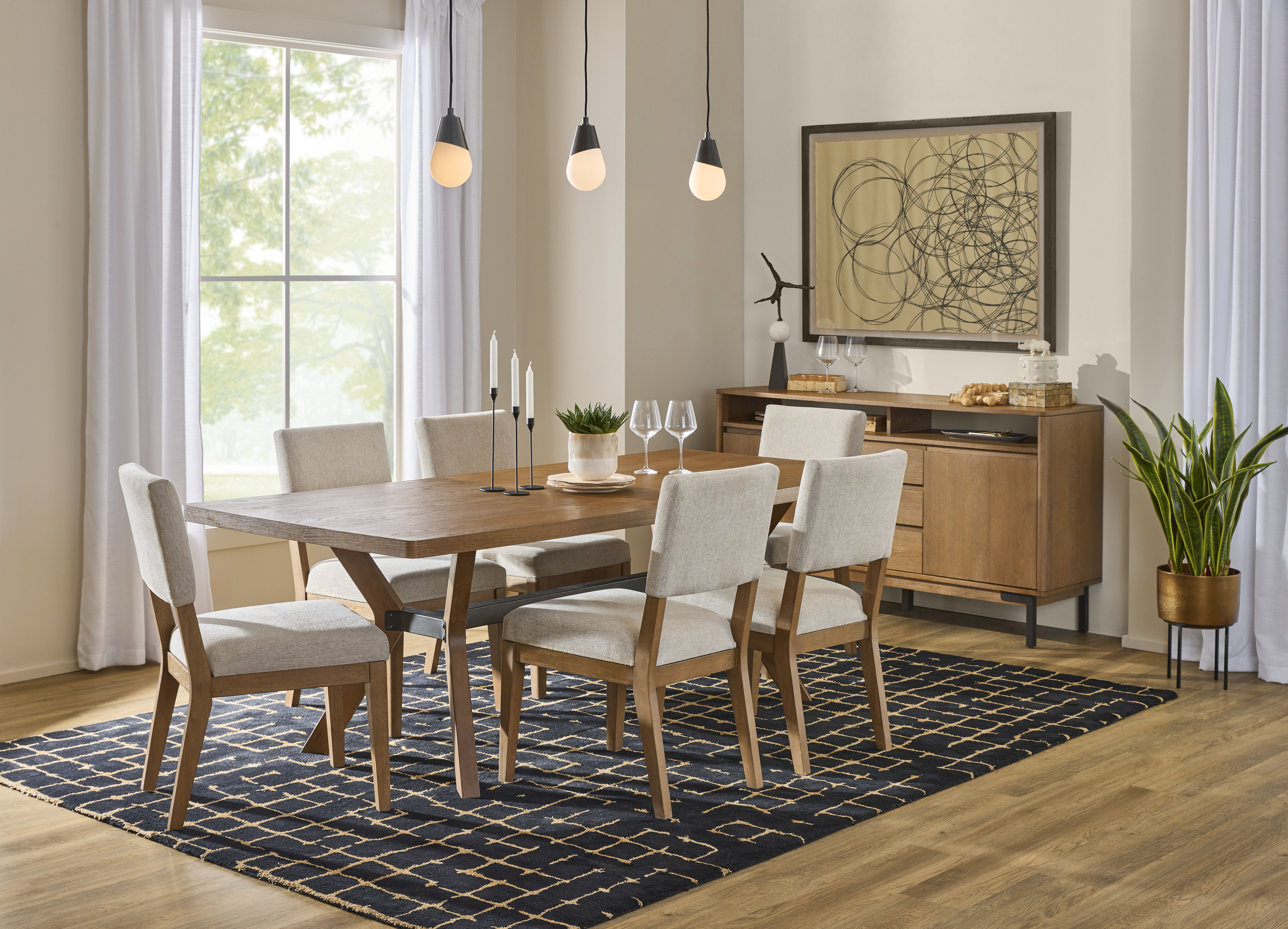 Millwork - Dining Chair (Set of 2) - White / Light Brown, white, view 6