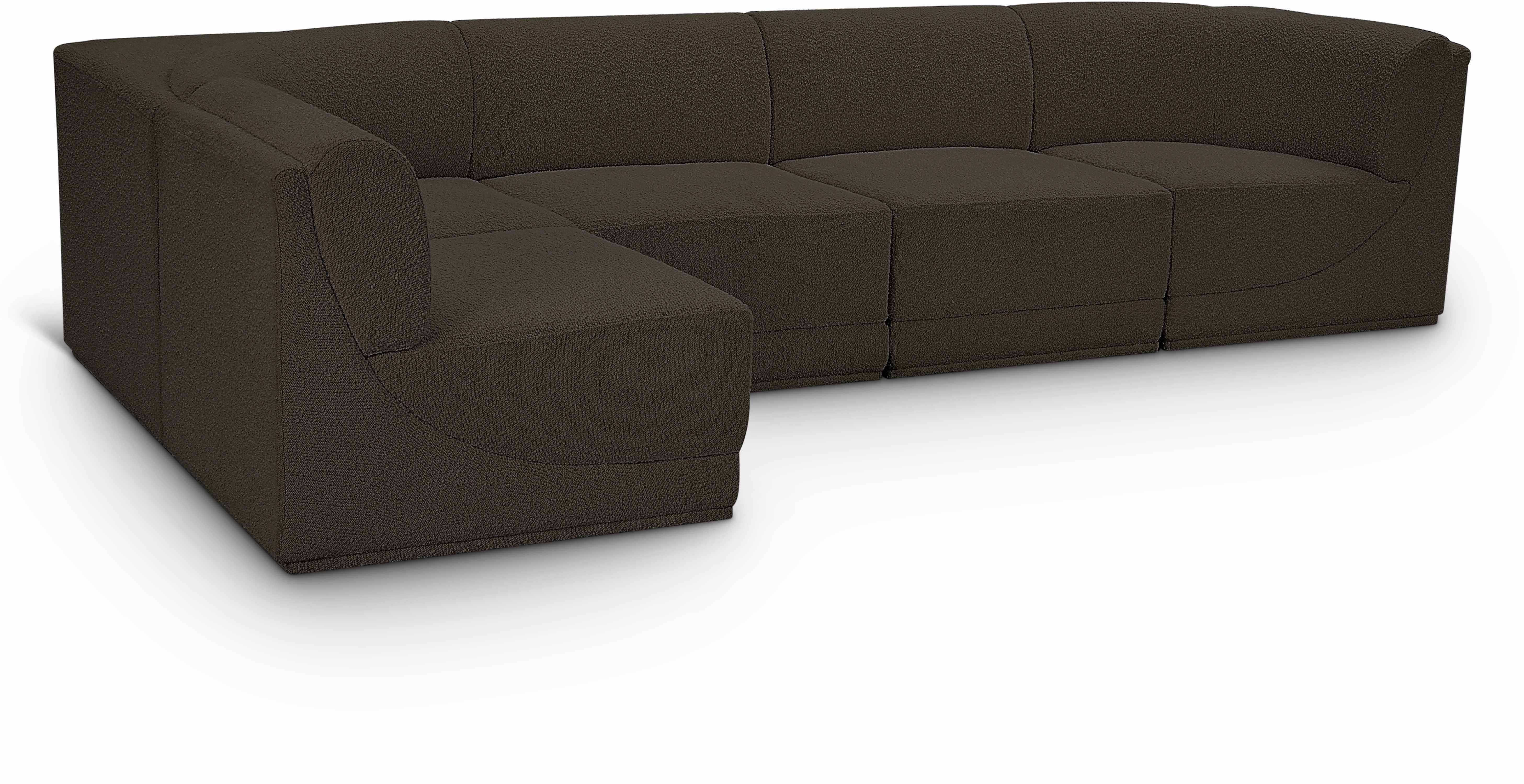 Ollie - 5 Piece Modular Sectional - Brown