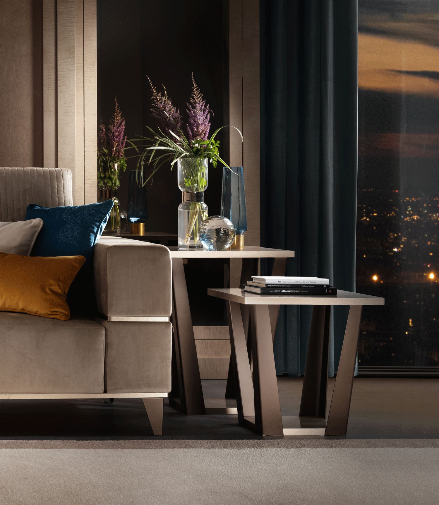 ArredoAmbra - 20"H Lamp Table - Dark Brown