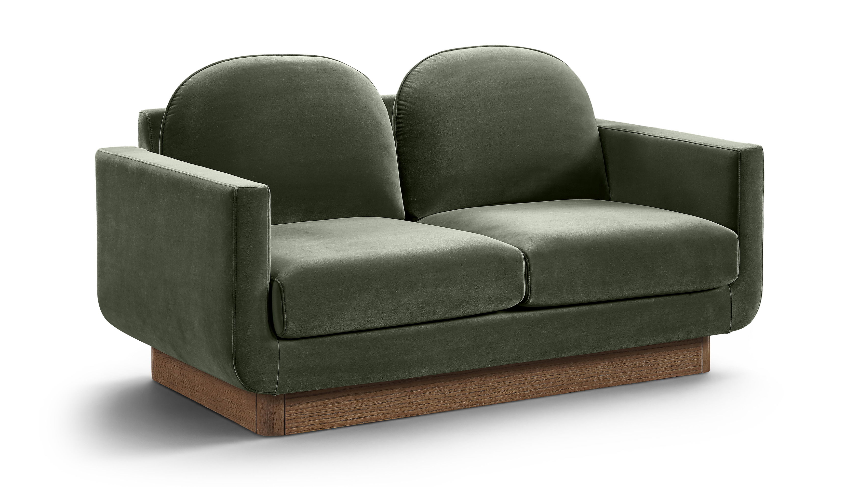 Diviento - Velvet Performance Fabric Upholstered Loveseat - Green