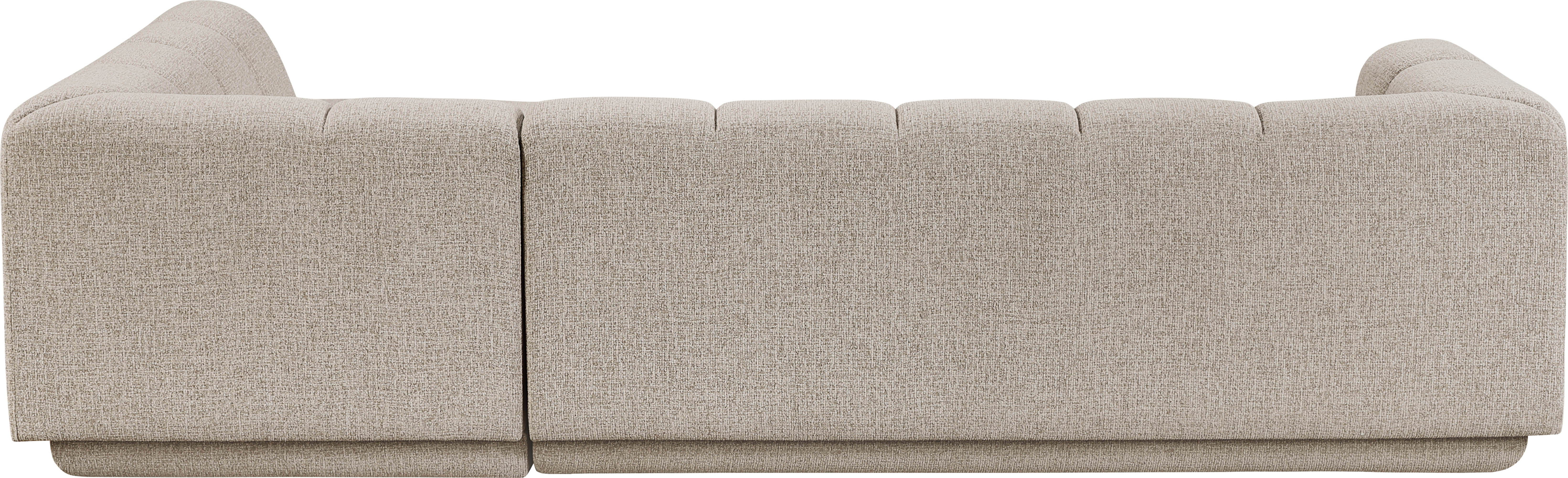 Modari - Fabric Upholstered 2 Piece RAF Modular Sectional - Beige