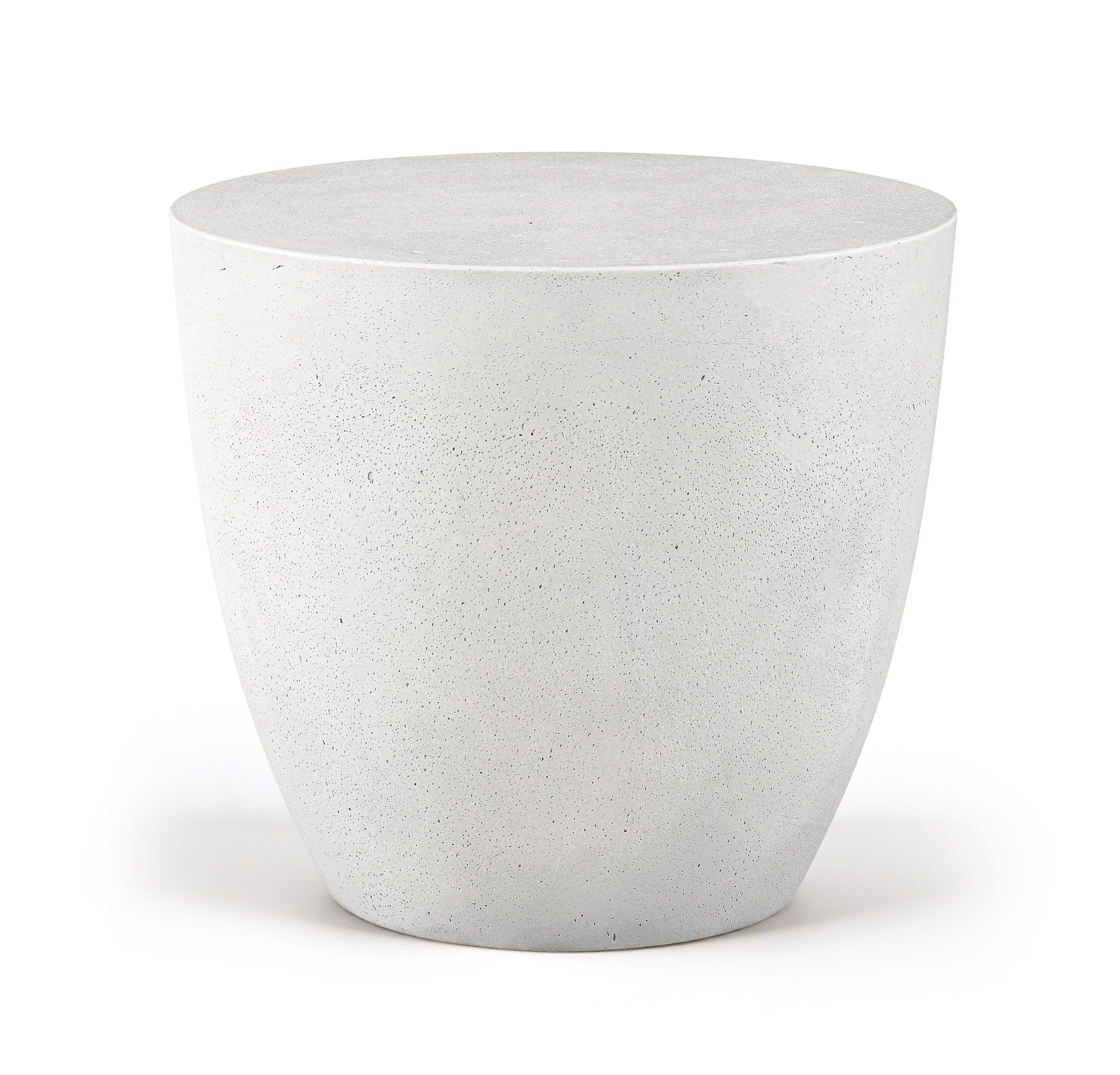 Reggio - Concrete Indoor/Outdoor End Table - White