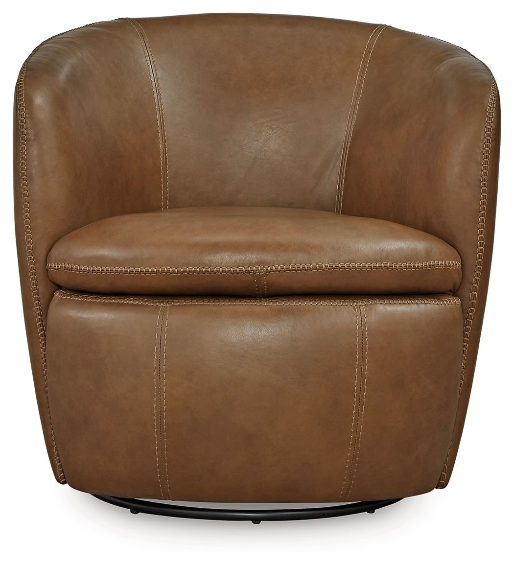 Ashley Furniture Kierreys - Swivel Chair - Caramel - Image 3