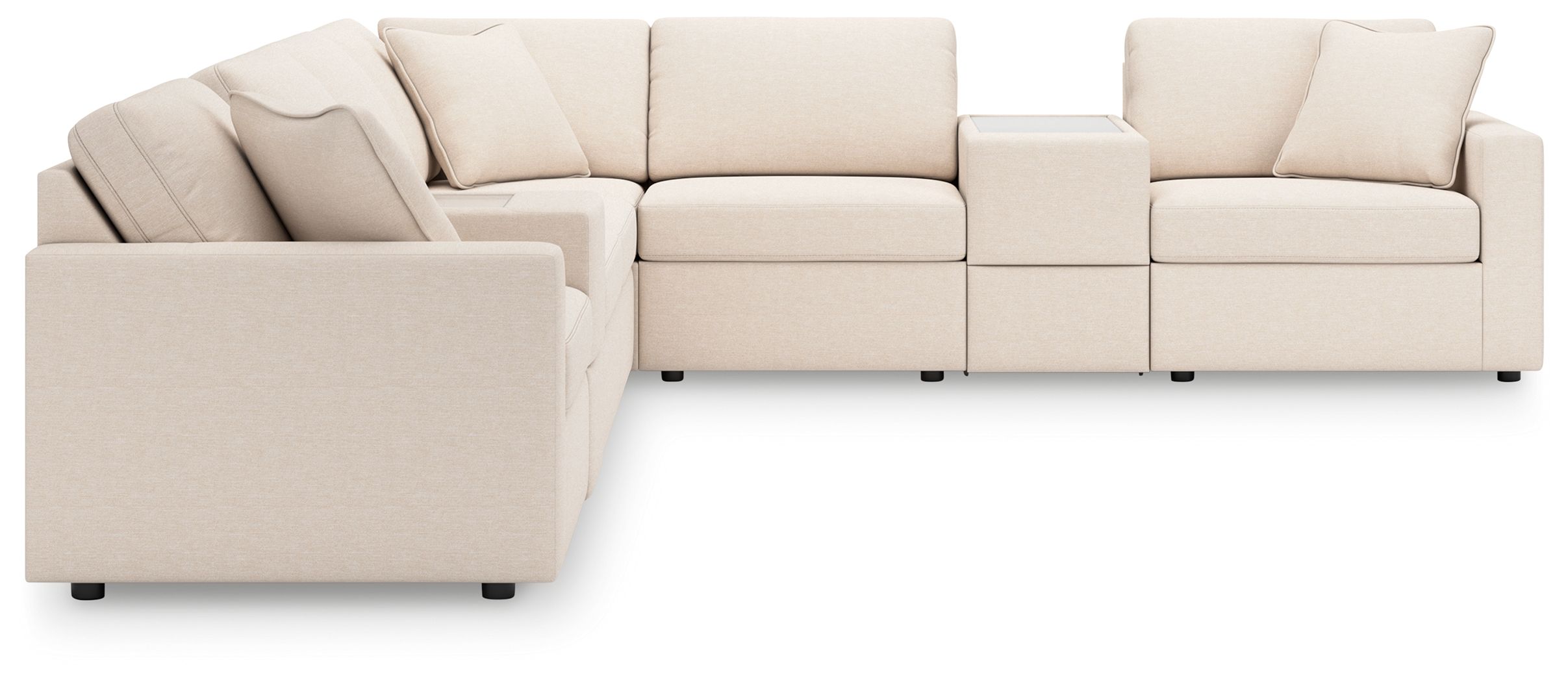 Ashley Furniture Modmax - 8-Piece Sectional With 2 Storage Consoles - Oyster - Image 3