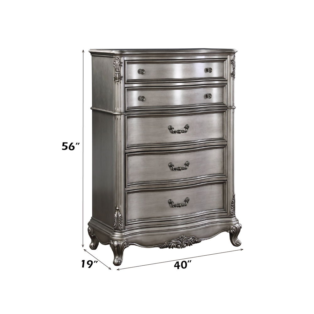 Ariadne - Chest - Antique Platinum, silver, view 4