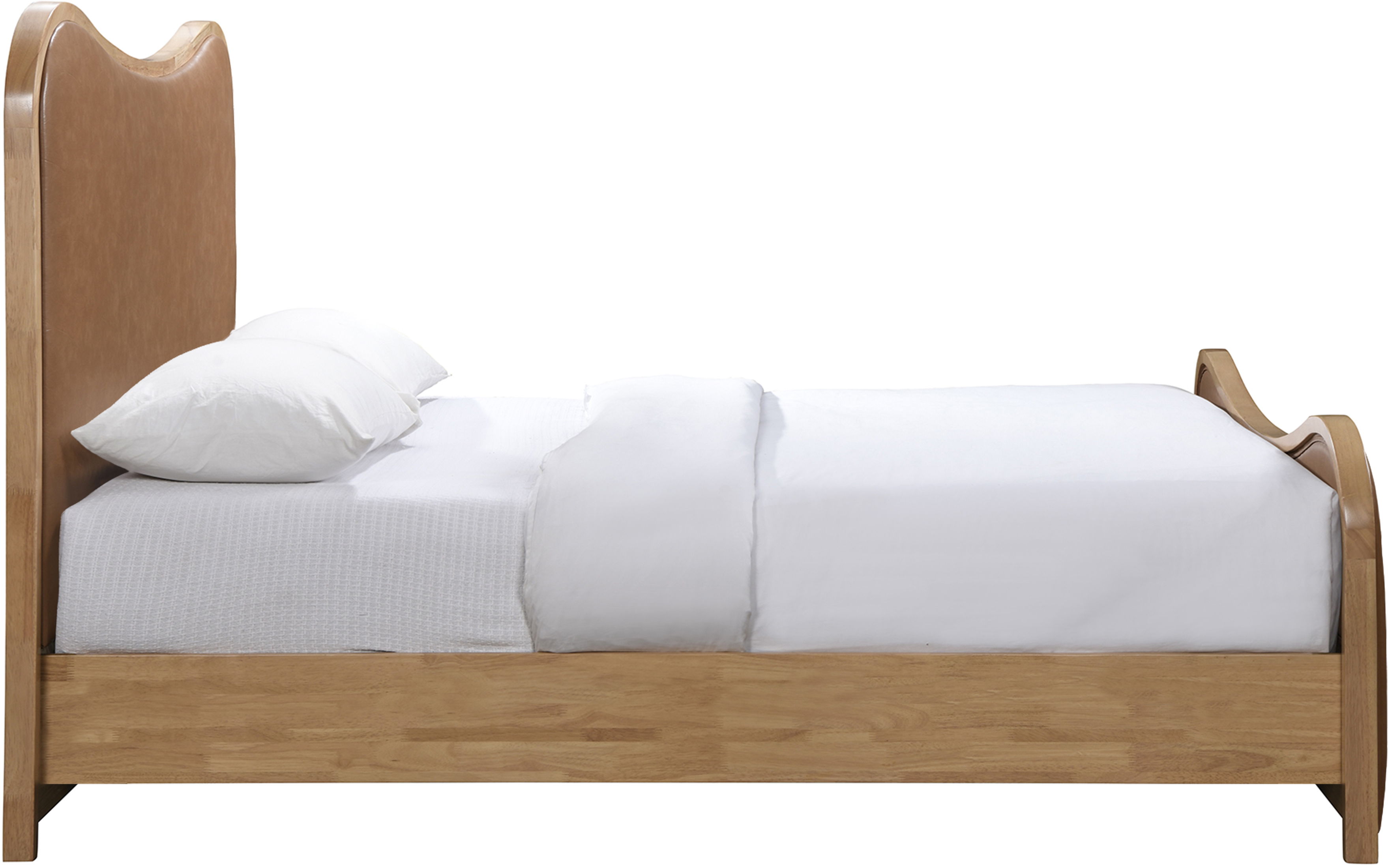 Arvada - Vegan Leather Full Bed - Cognac