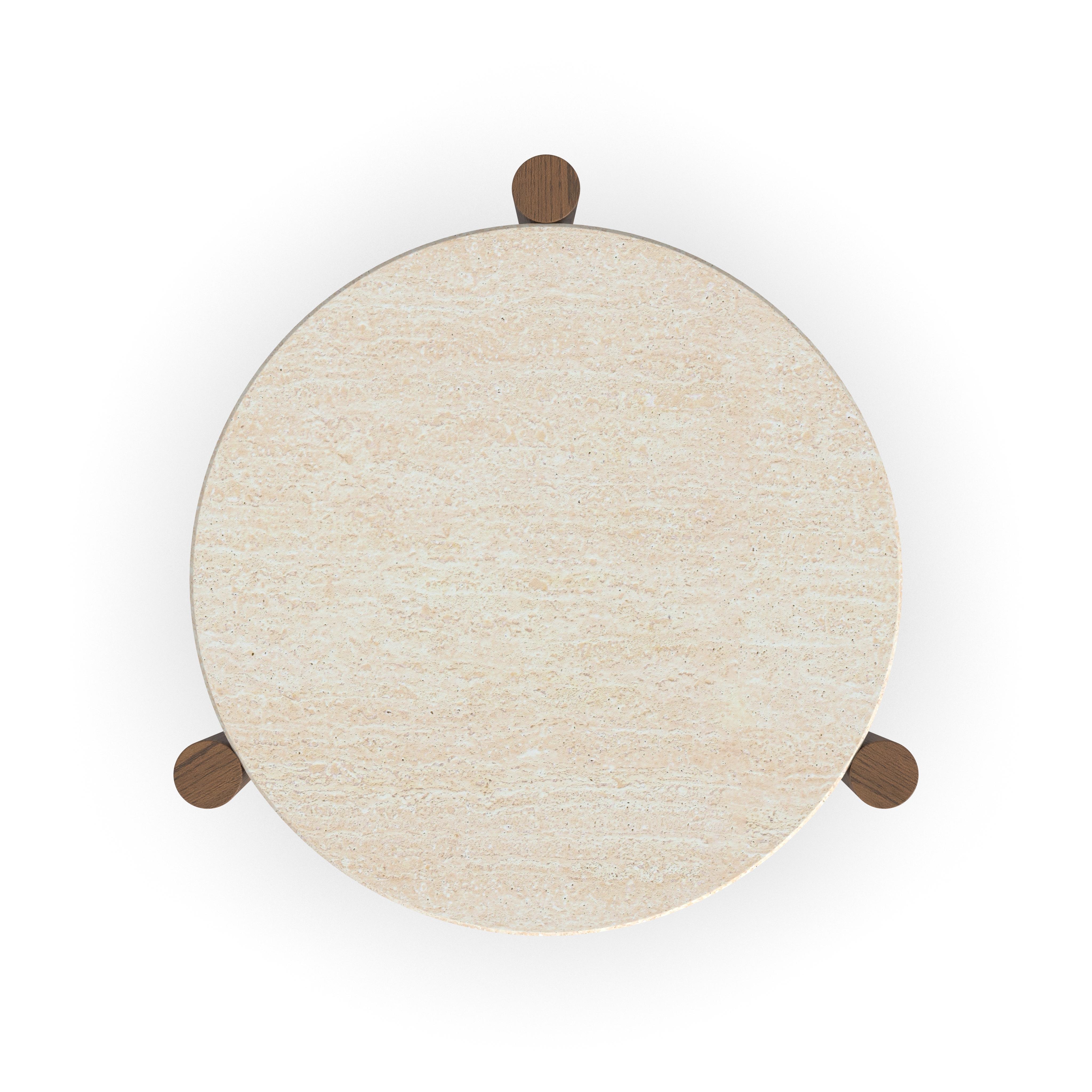 Verona - Accent Table - Beige / Dark Brown, beige, view 4