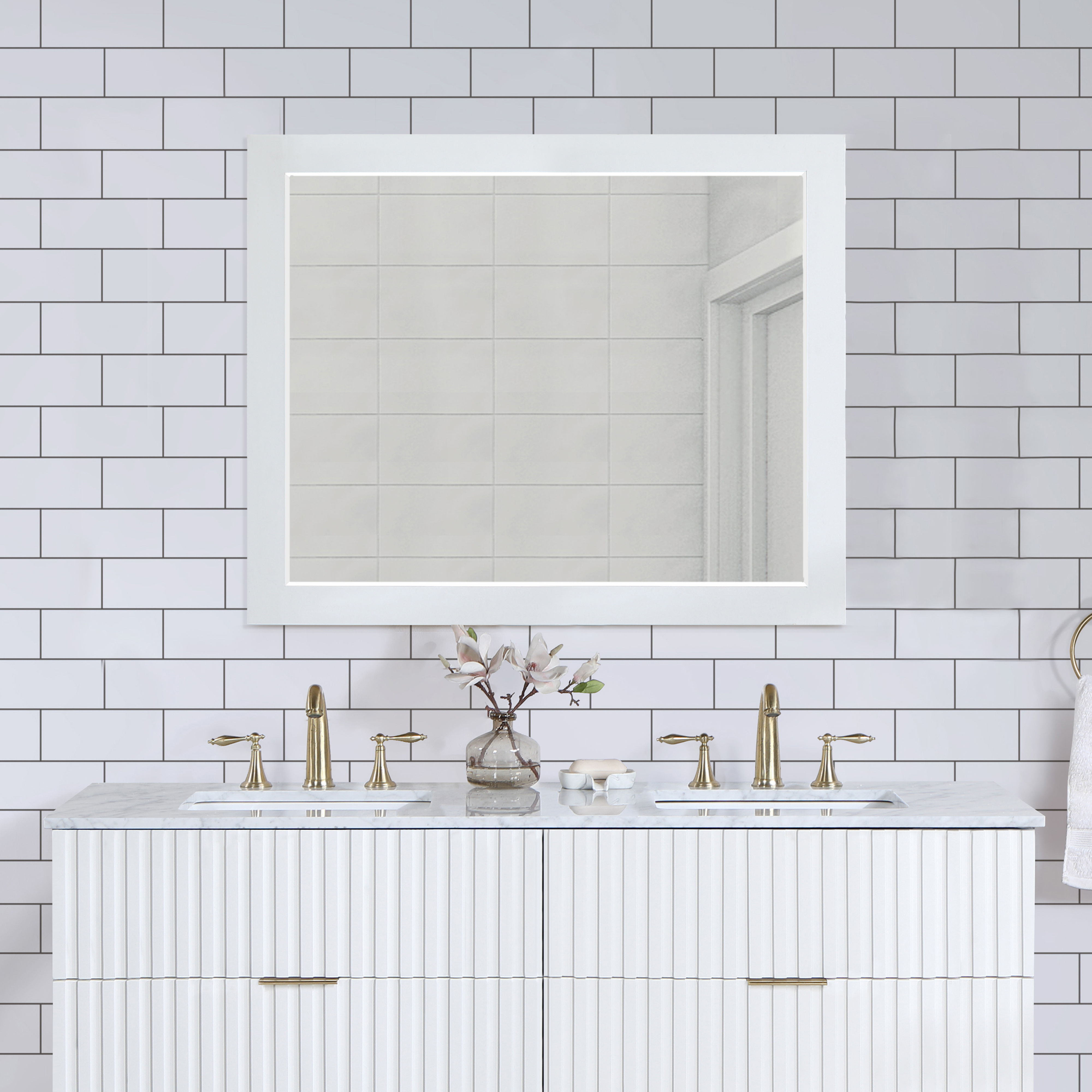 Monad - 44" Mirror - White