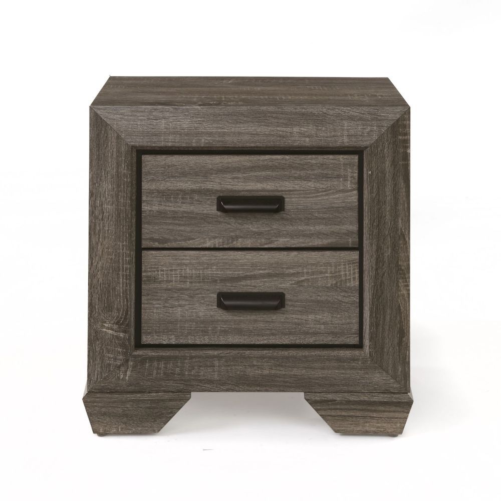 Lyndon - Nightstand - Weathered Gray Grain, dark brown, view 2