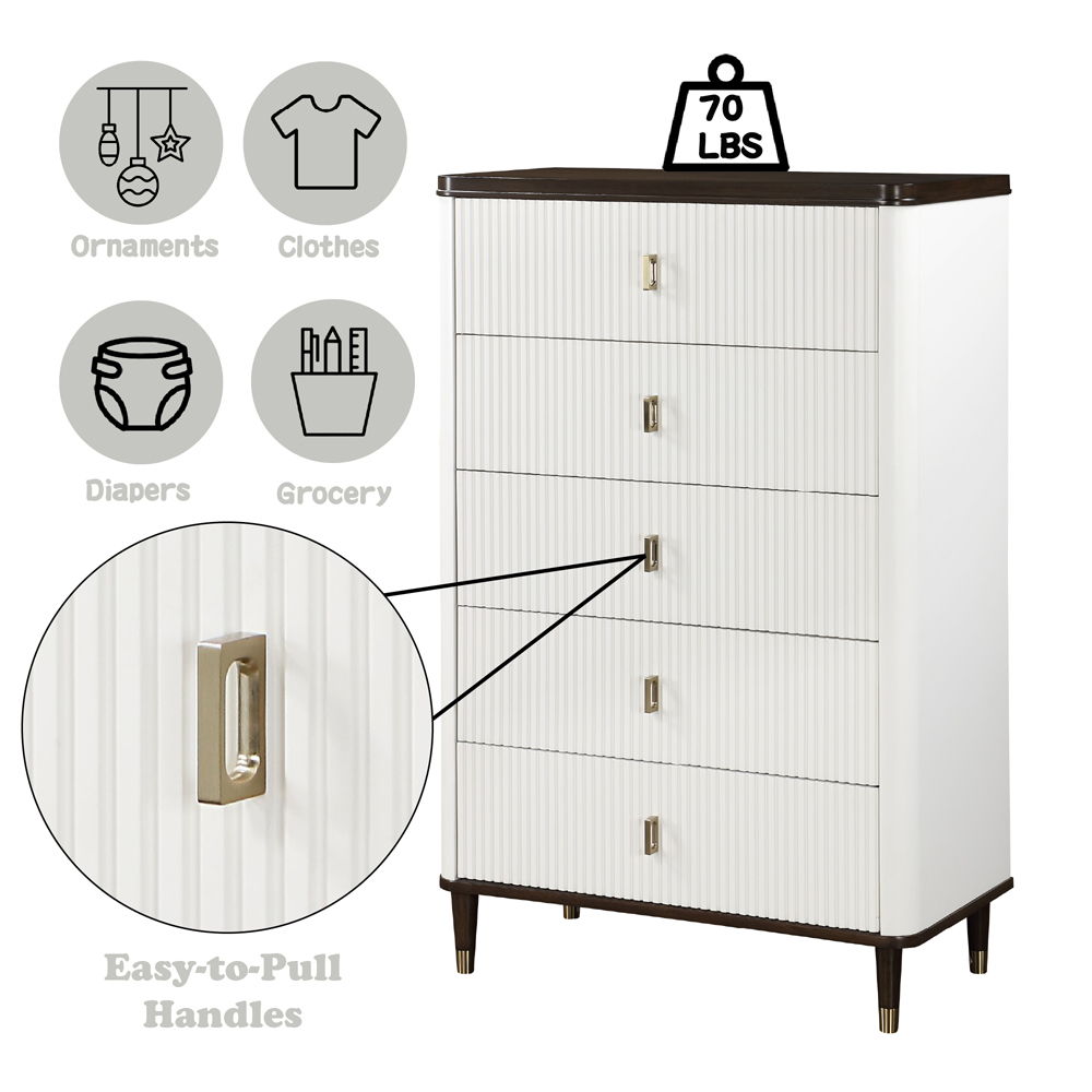 Carena - Chest - White & Brown, white, view 7