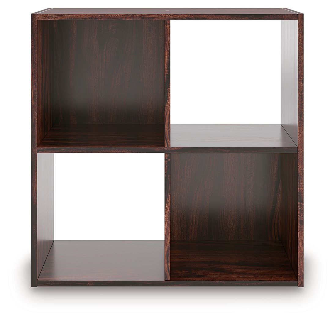 Ashley Furniture Glosmount - Four Cube Organizer - Cherry / Light Brown - Image 2