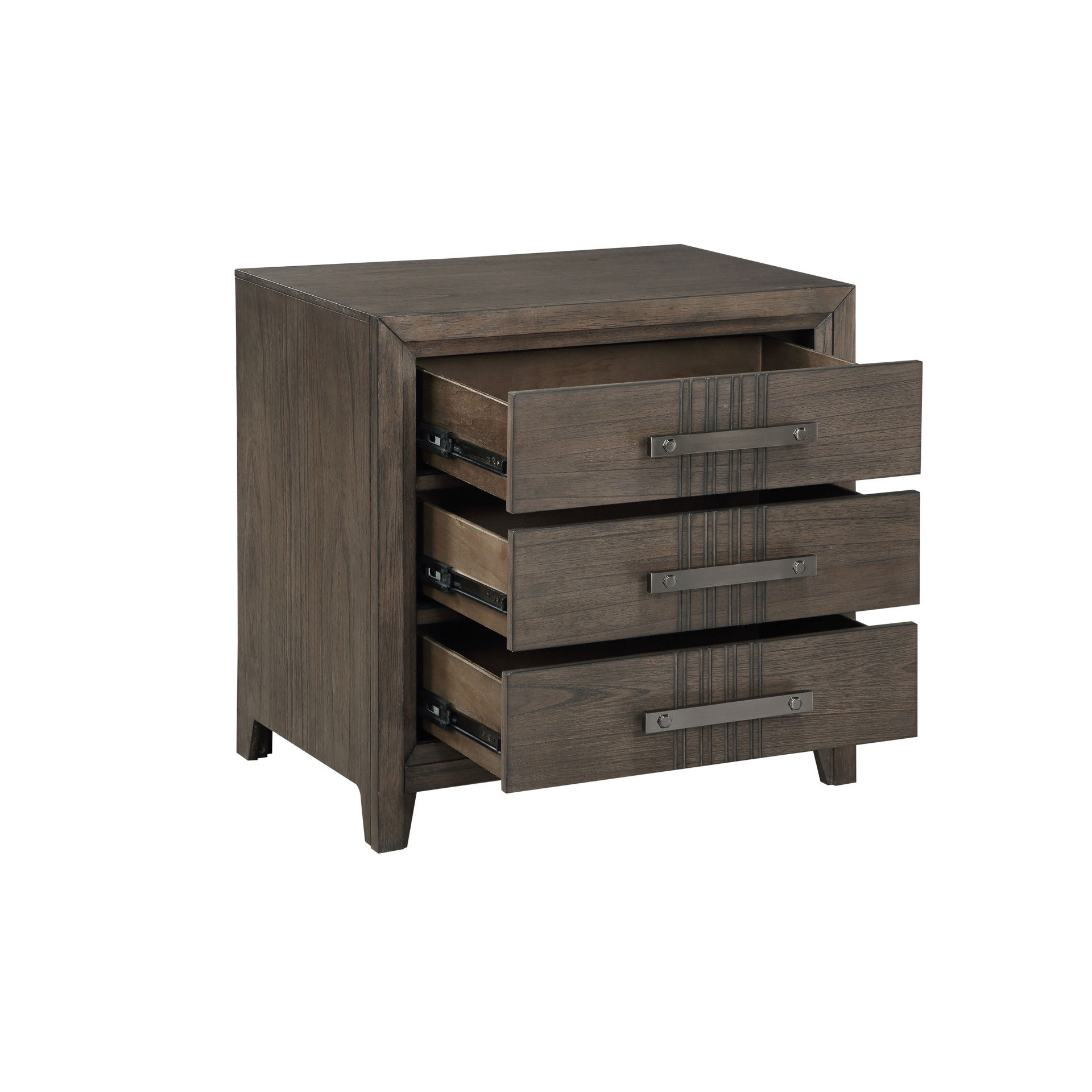 Landon - Nightstand - Walnut, dark brown, view 4